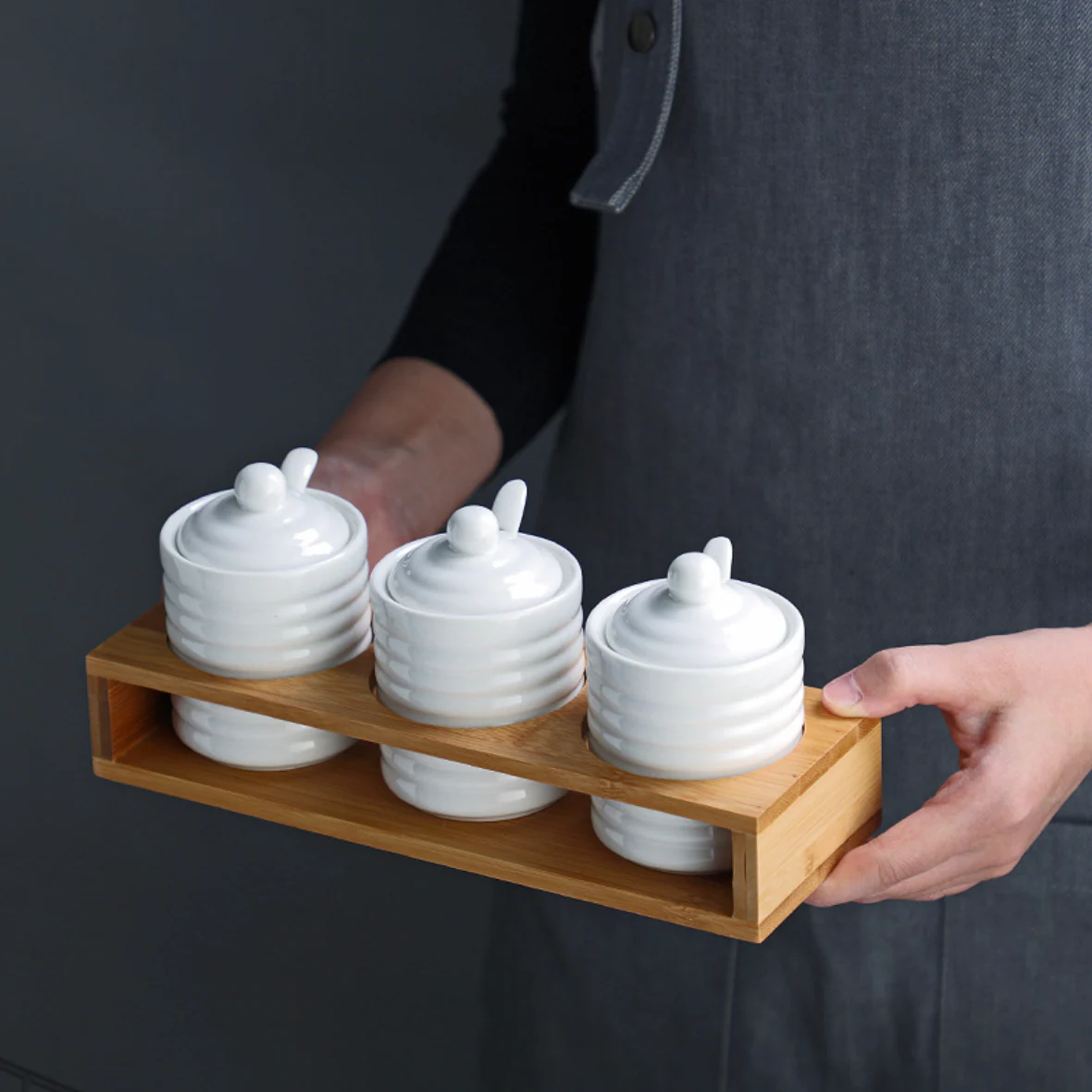 Ceramic Jar for Spices Set of 3 - Image 2