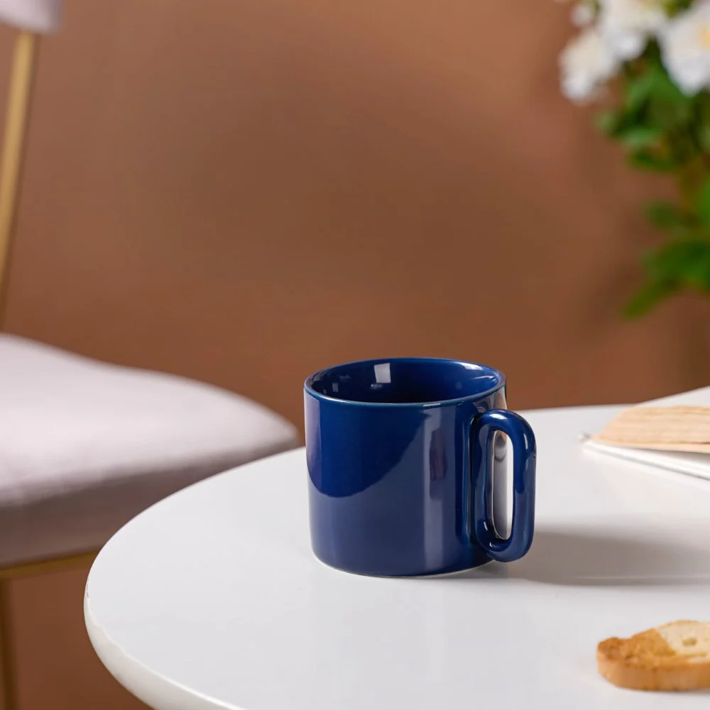 Ceramic Mug Navy Blue 220ml - Image 6