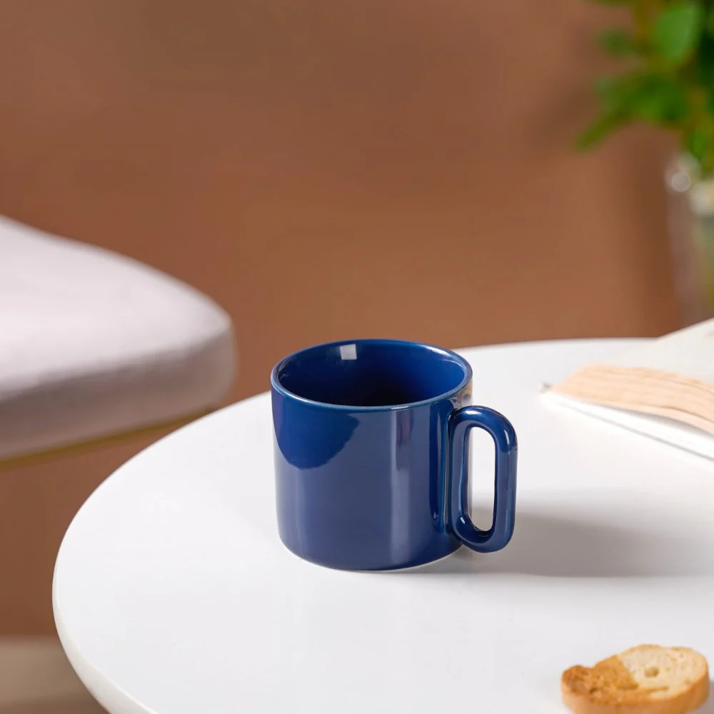 Ceramic Mug Navy Blue 220ml - Image 8