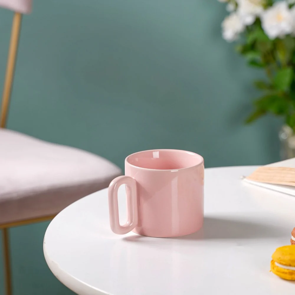 Ceramic Mug Pink 220ml - Image 3
