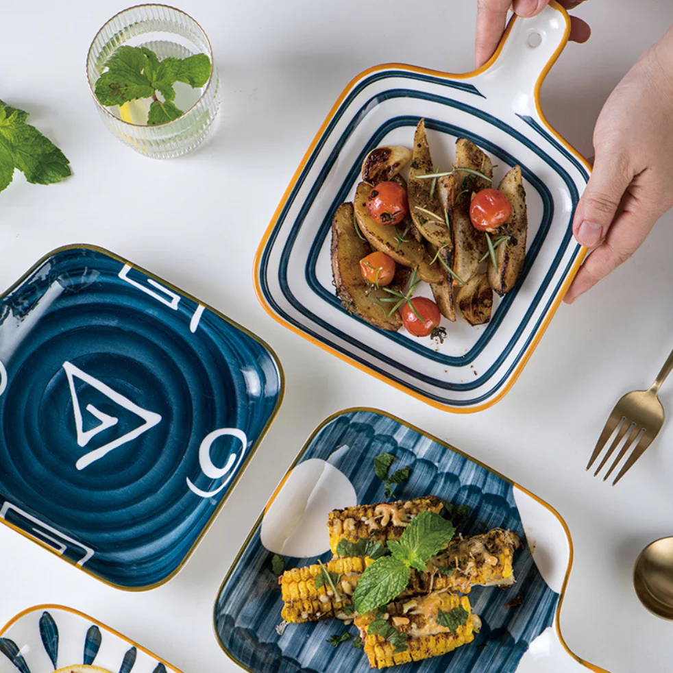 Ceramic Plate With Handle Nitori - Image 2