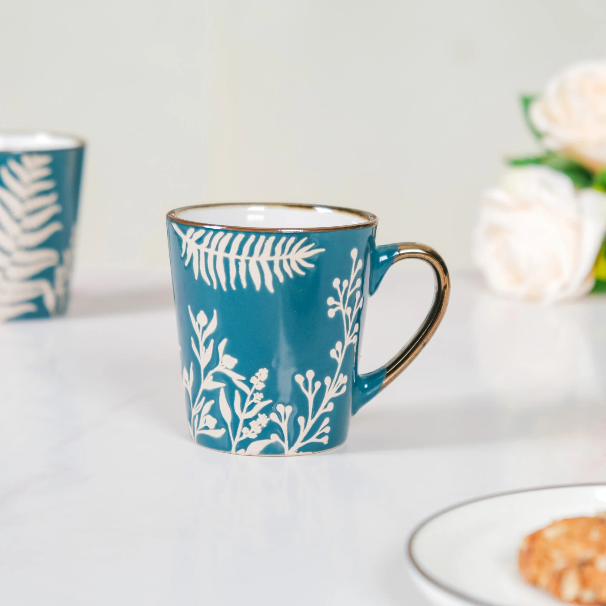 Chai Tea Latte Mug Set of 6 Teal 200ml - Image 8