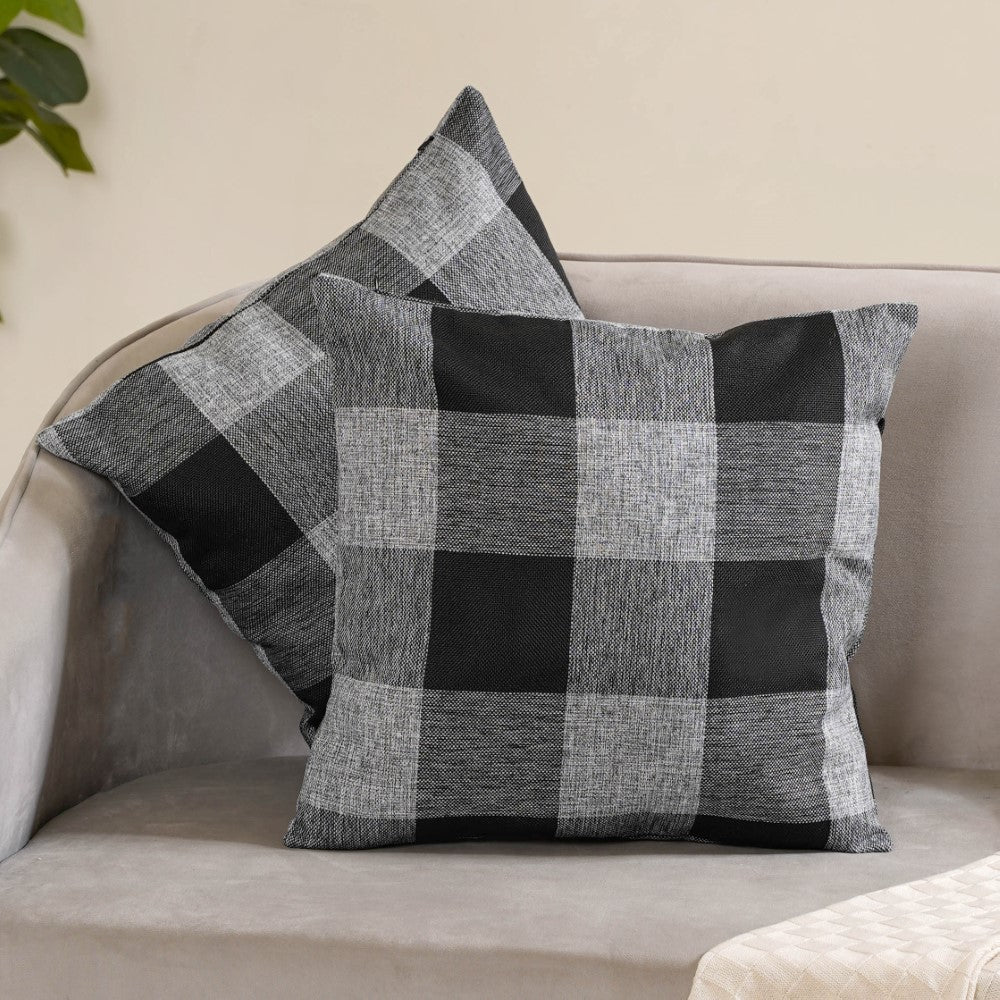 Checked Cushion Cover Set of 2 - Image 6
