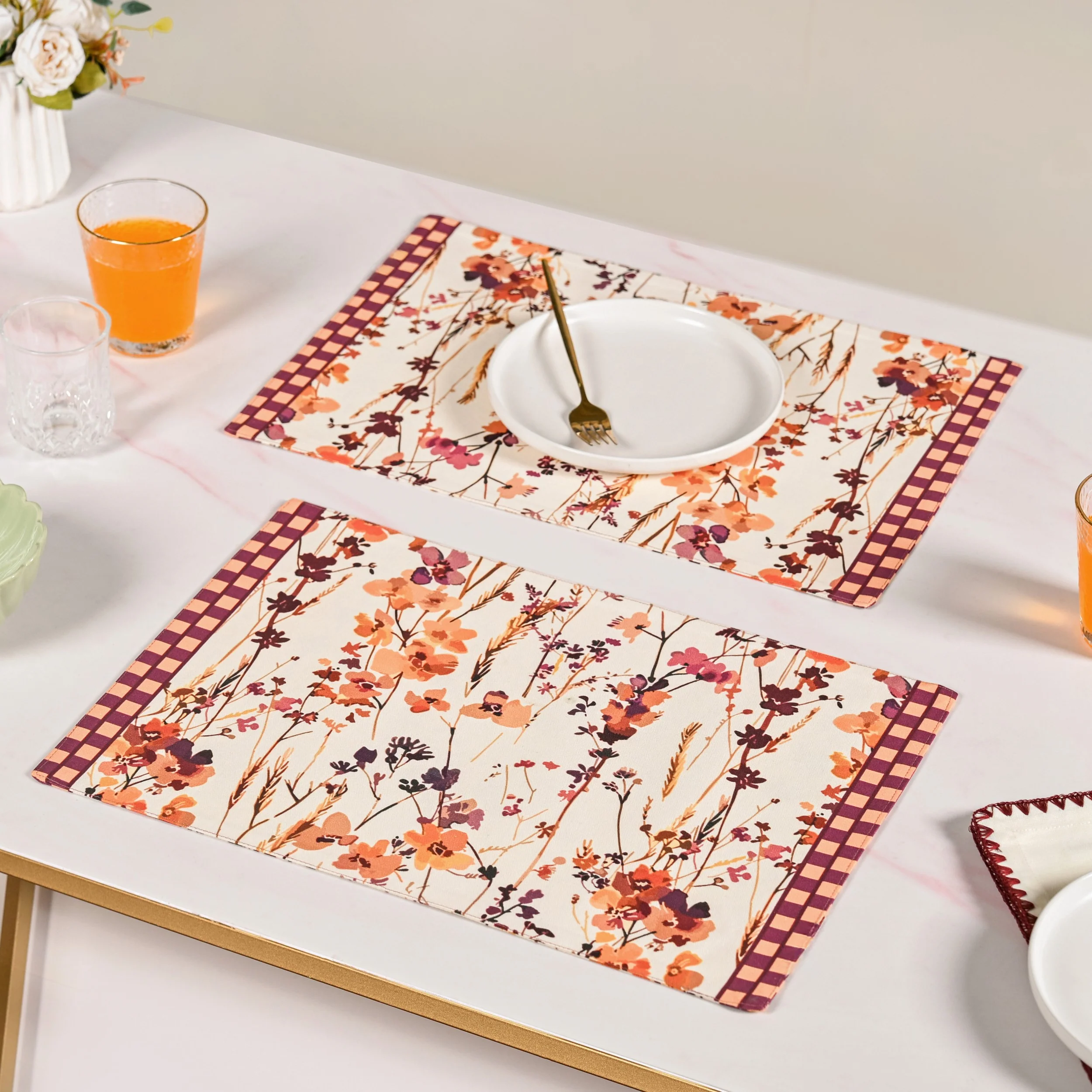 Checkered Border Placemat Set Of 4 - Image 6
