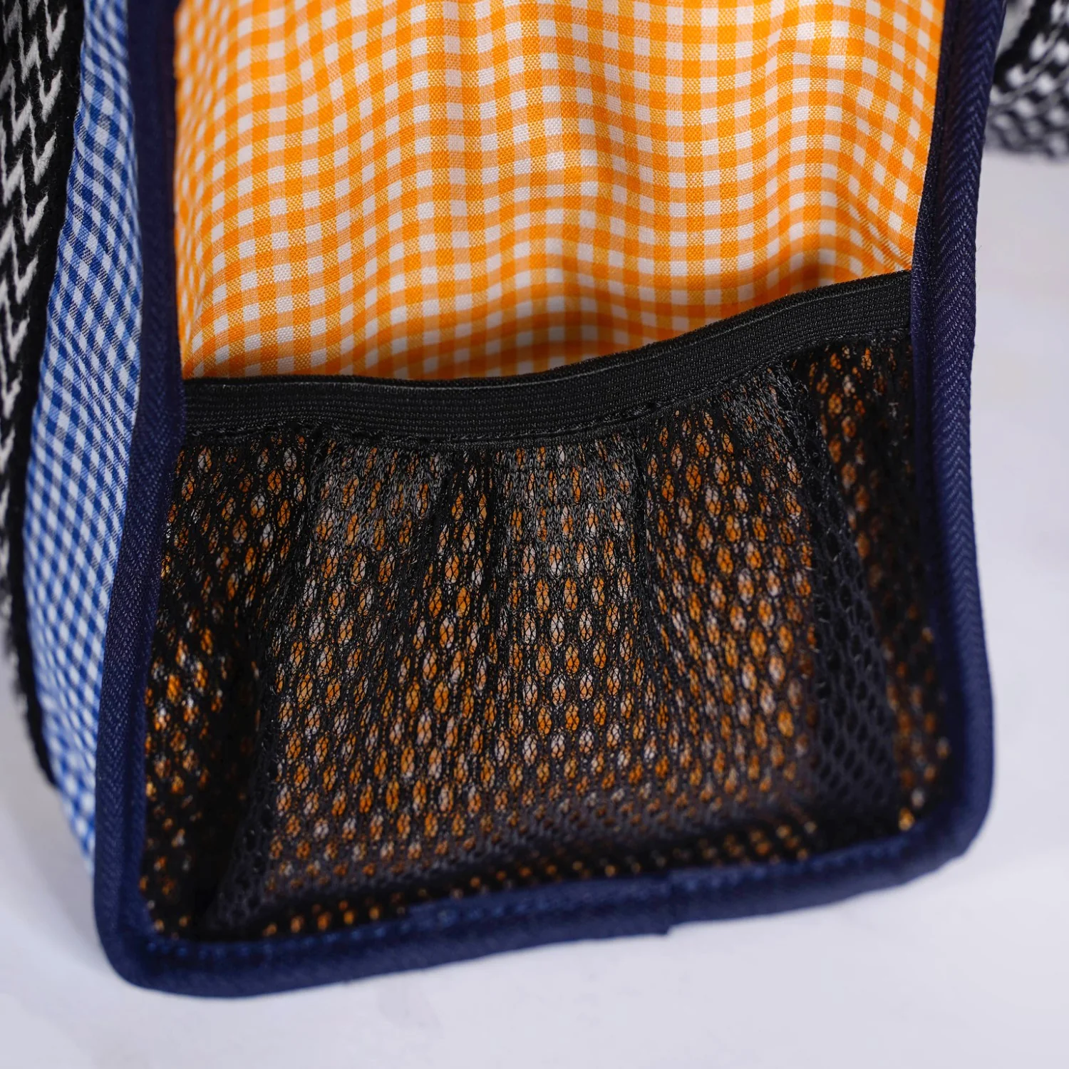 Checkered Lunch Bag Blue - Image 10
