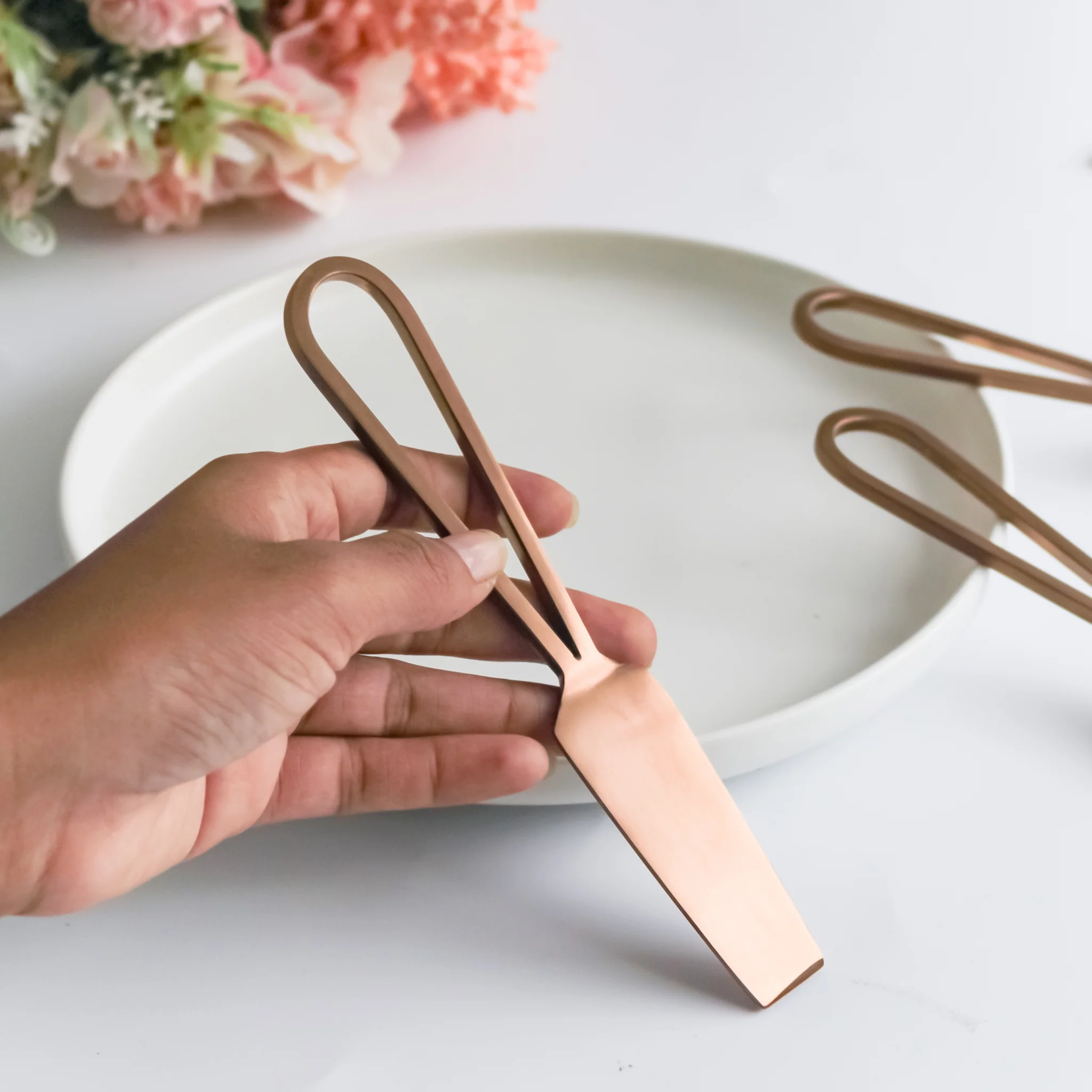 Cheese Knife Set of 3 - Rose Gold - Image 6