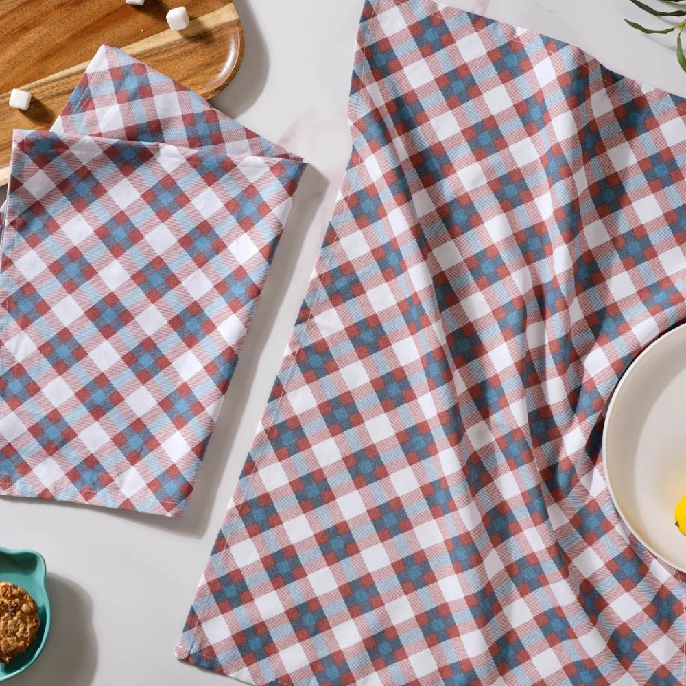 Chequered Soft Tea Towel Set Of 2 - Image 7