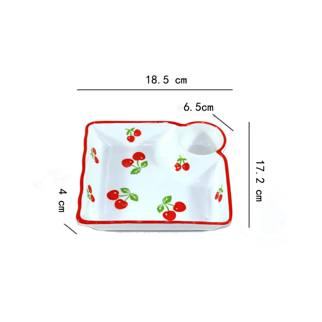 Cherry On Top Sectioned Plate Red - Image 11