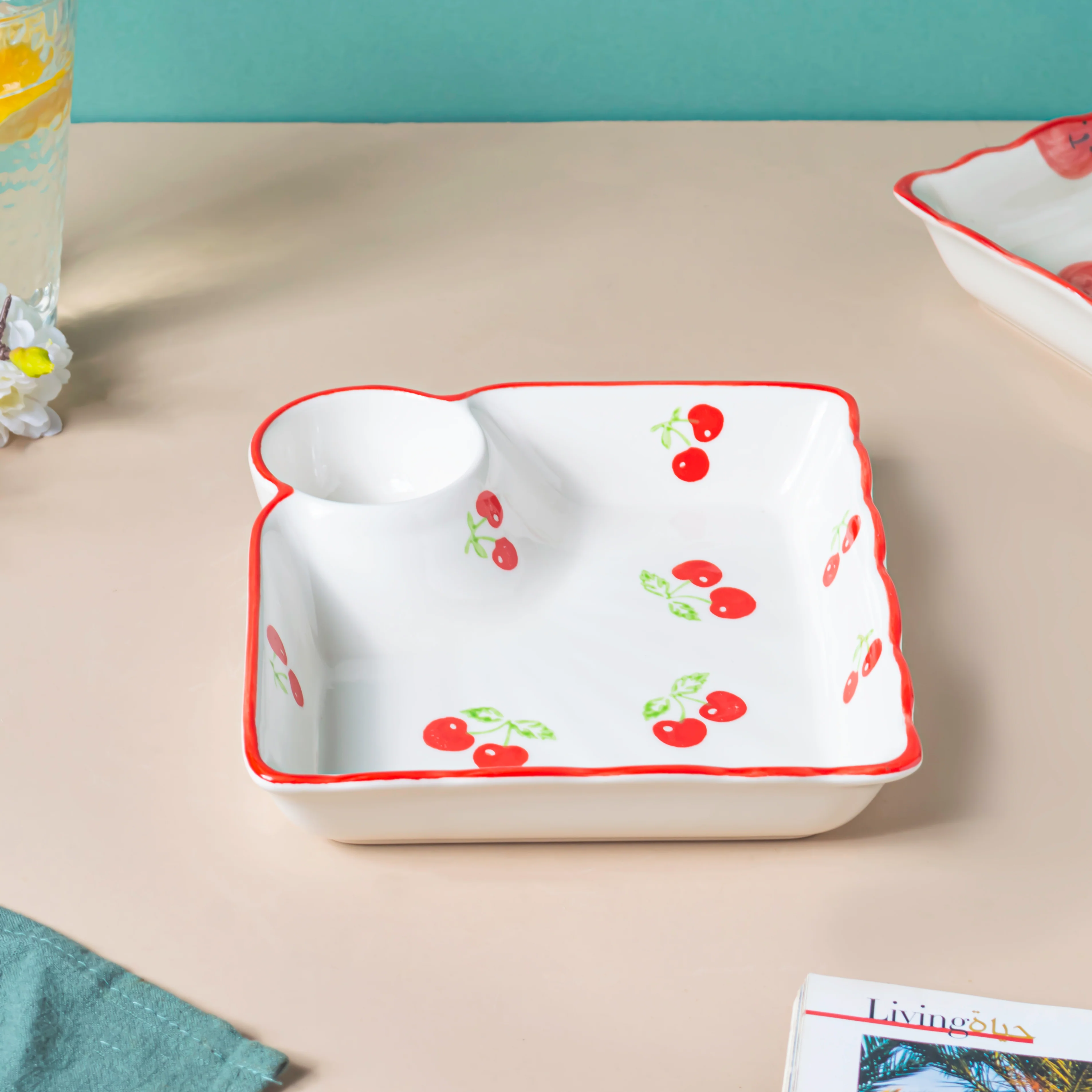 Cherry On Top Sectioned Plate Red - Image 4
