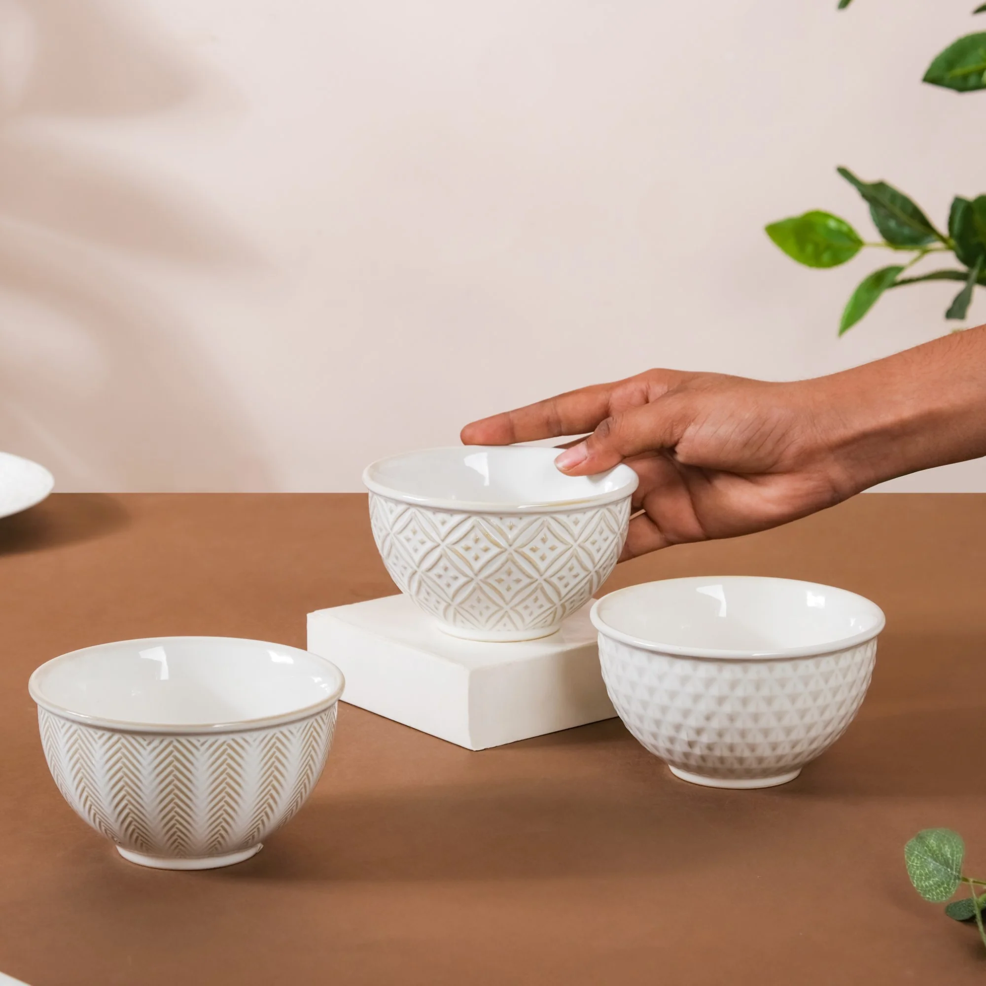 Chevron Ceramic Bowl 300 ml - Image 2