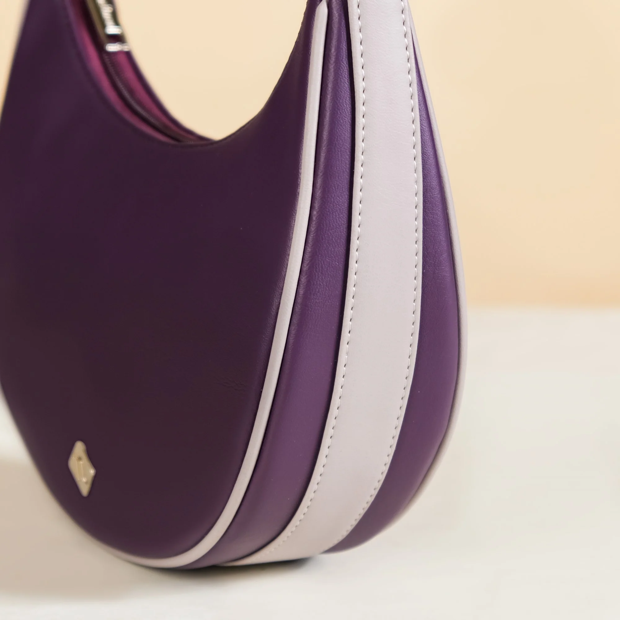 Chic Moon Shoulder Bag Purple - Image 9