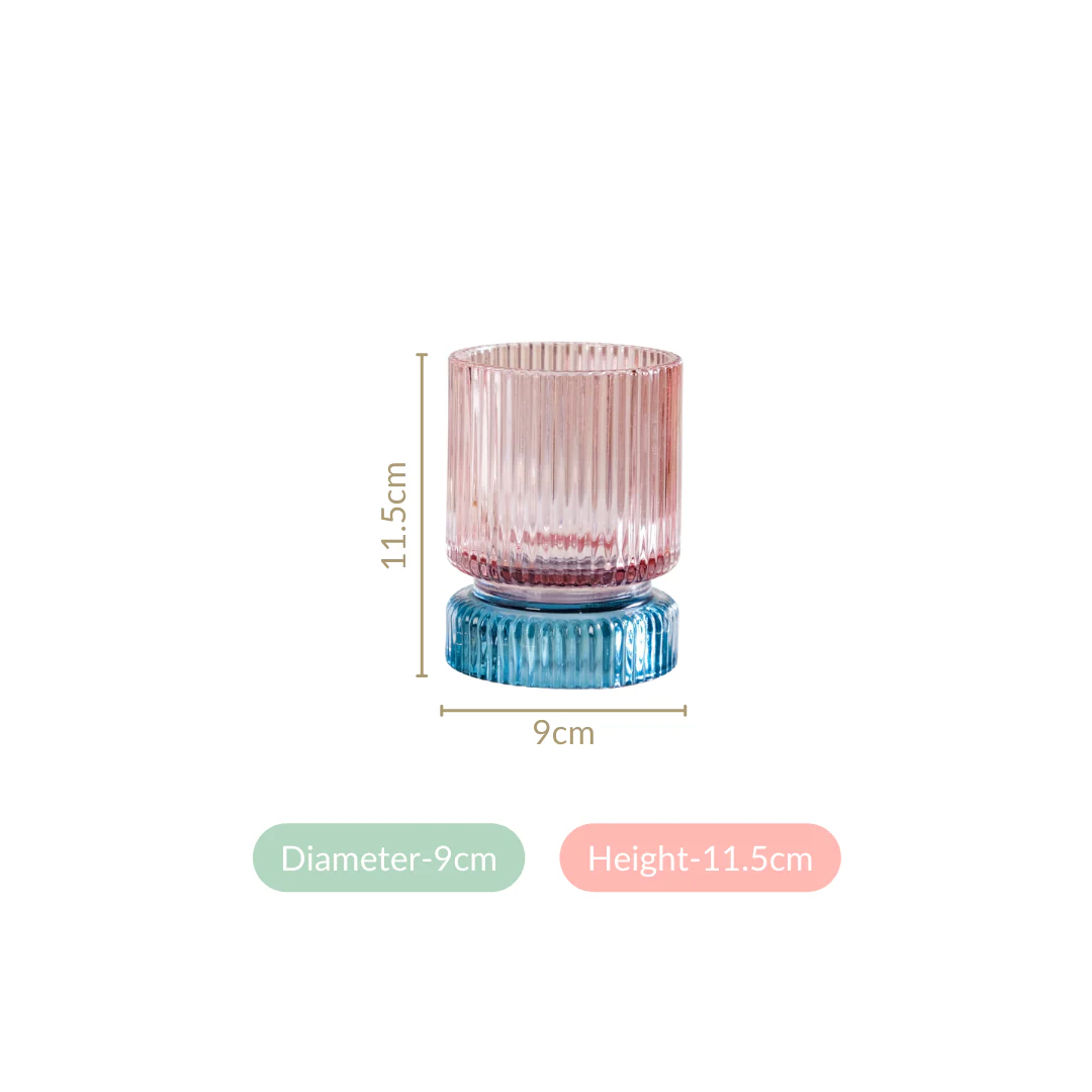 Chic Tinted Glass Tealight Candle Holder - Image 4