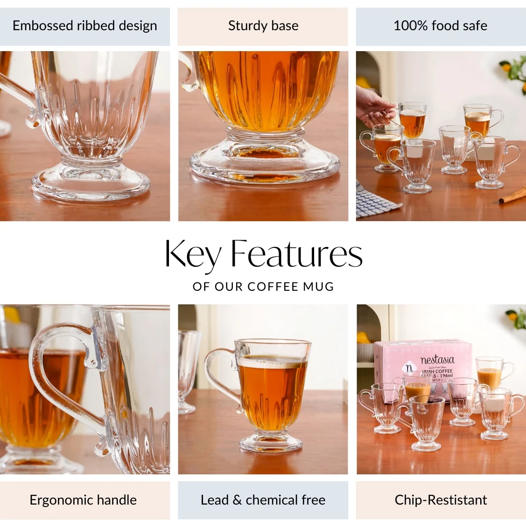 Classic Irish Coffee Glass Set Of 6 196ml - Image 5