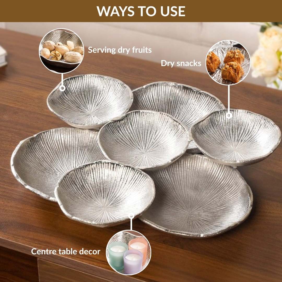 Clustered Bowls Large Platter Silver - Image 7