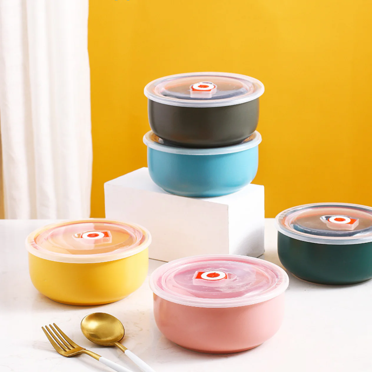 Colorful Bowl With Lid - Image 7