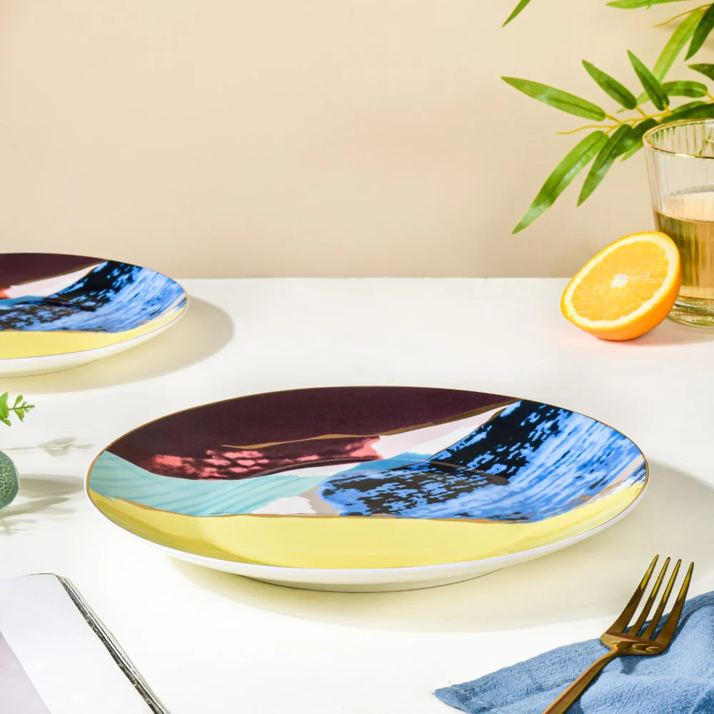 Colourful Ceramic Dinner Plate 10 Inch - Image 3