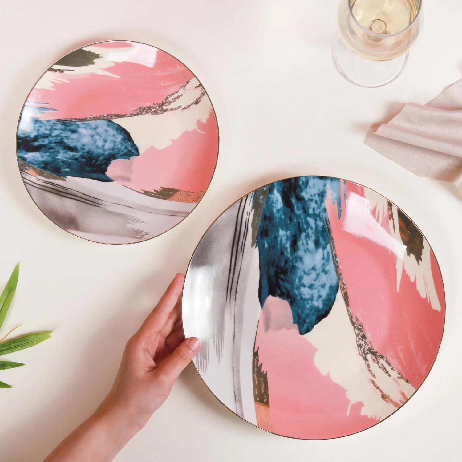 Colourful Plates - Pink - Image 2