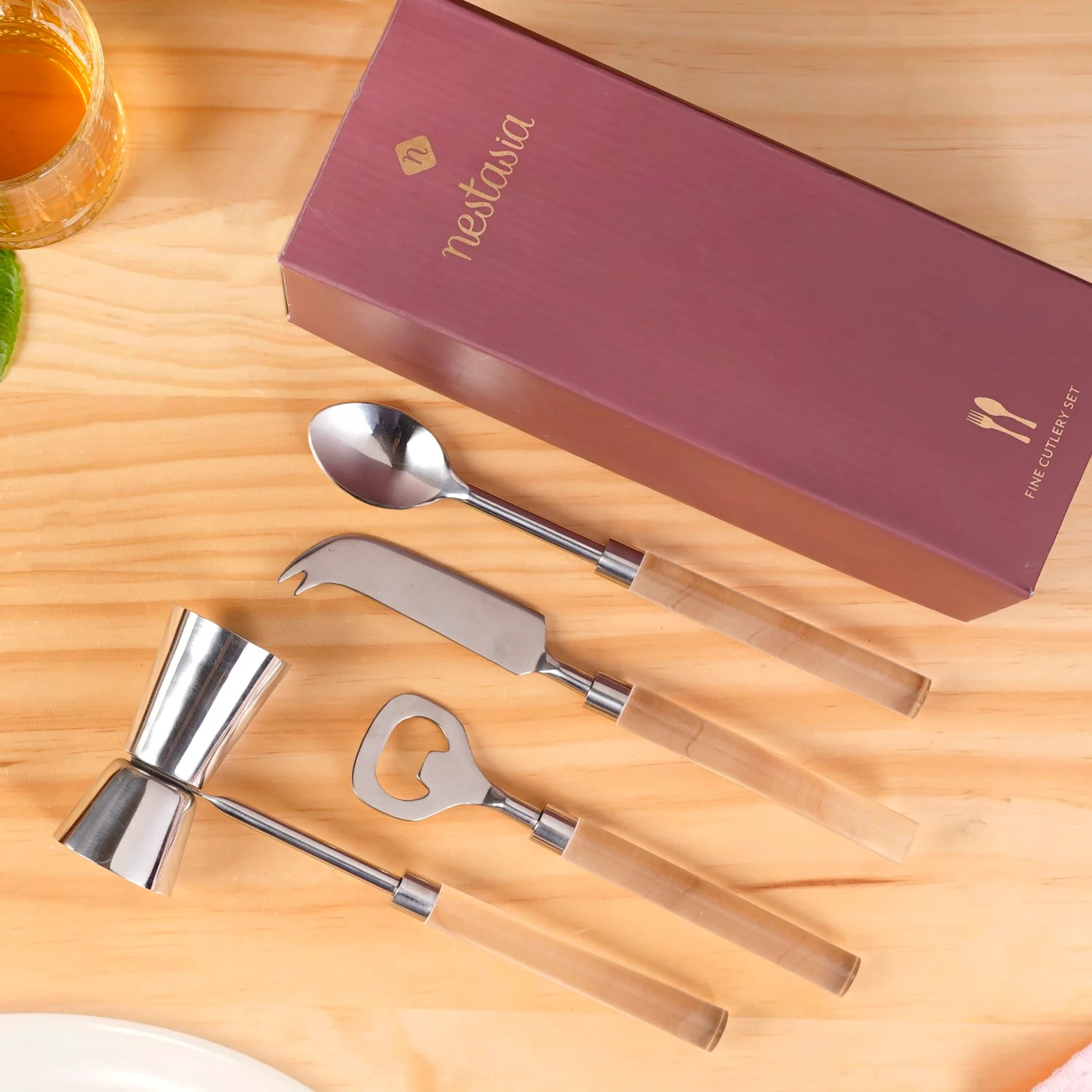 Contemporary Chic 4 Piece Stainless Steel Bar Tool Set - Image 2