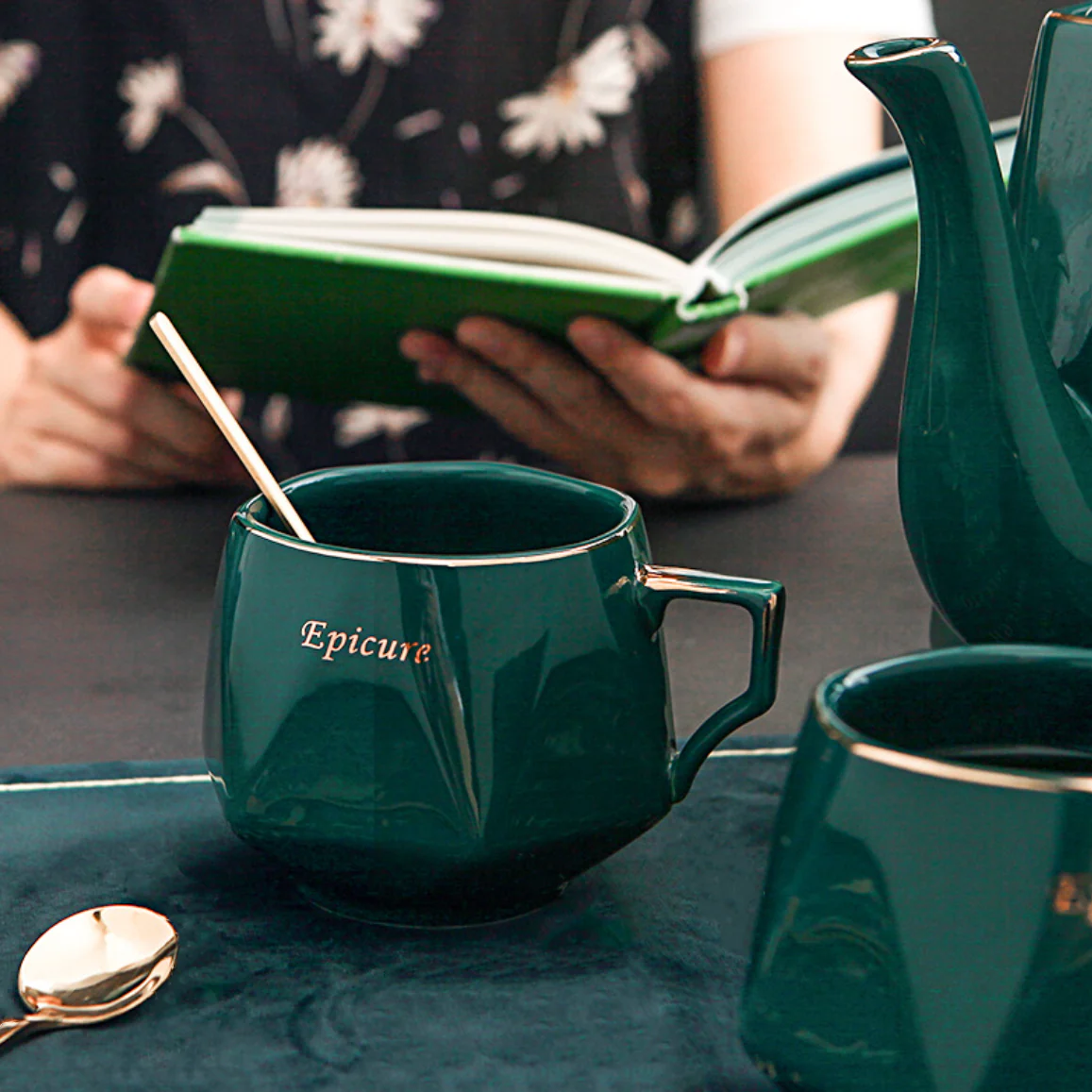 Contemporary Tea Set Green - Image 8
