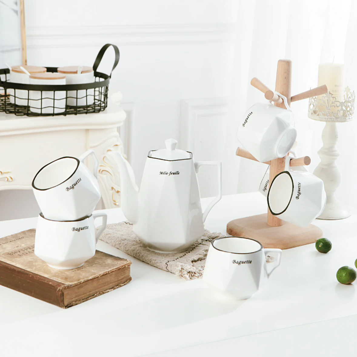 Contemporary Tea Set White - Image 3