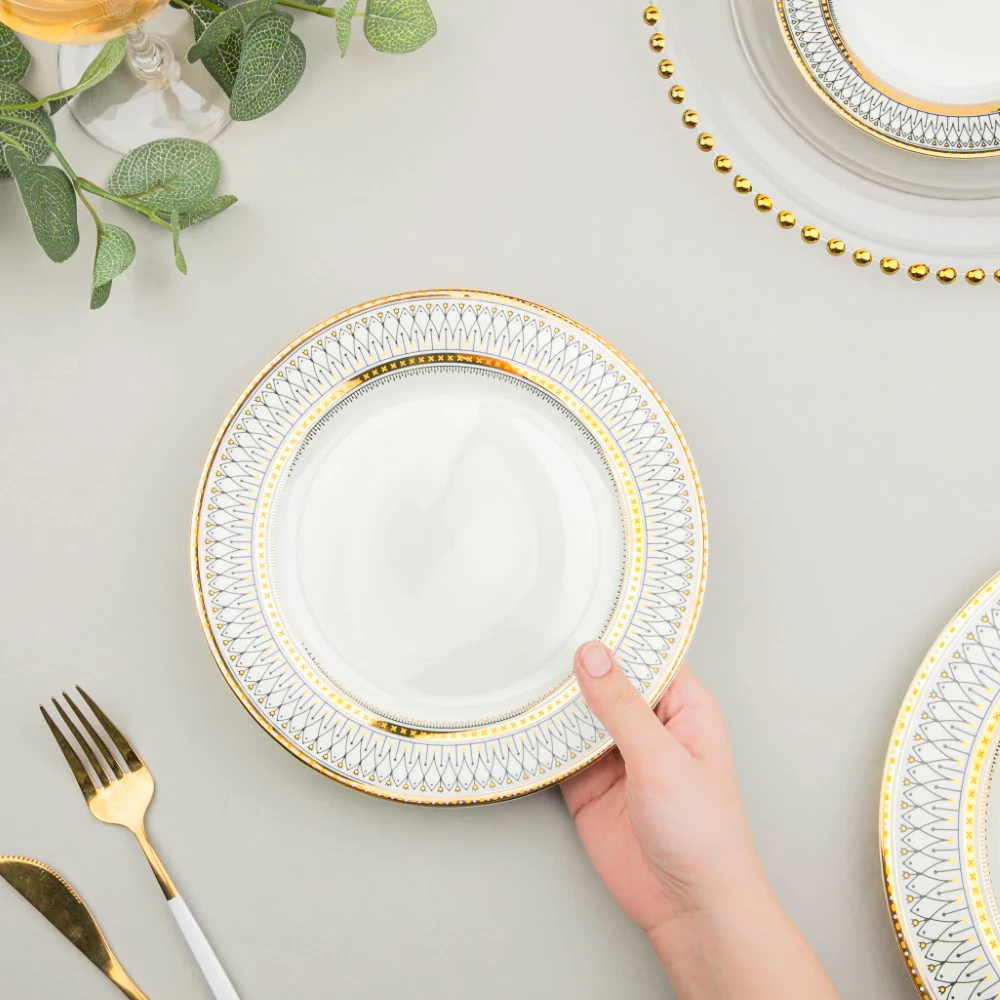 Gold Detailed Glam Quarter Plate 8 Inch - Image 2