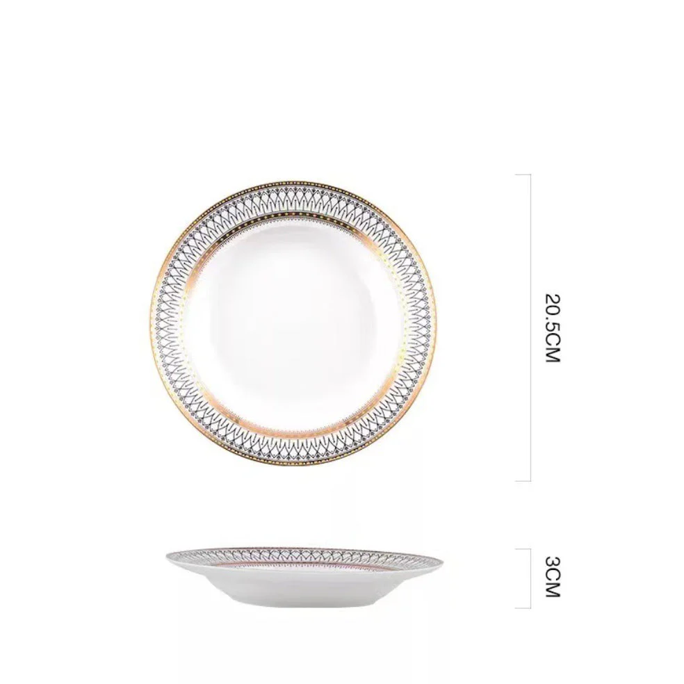Gold Detailed Glam Quarter Plate 8 Inch - Image 7