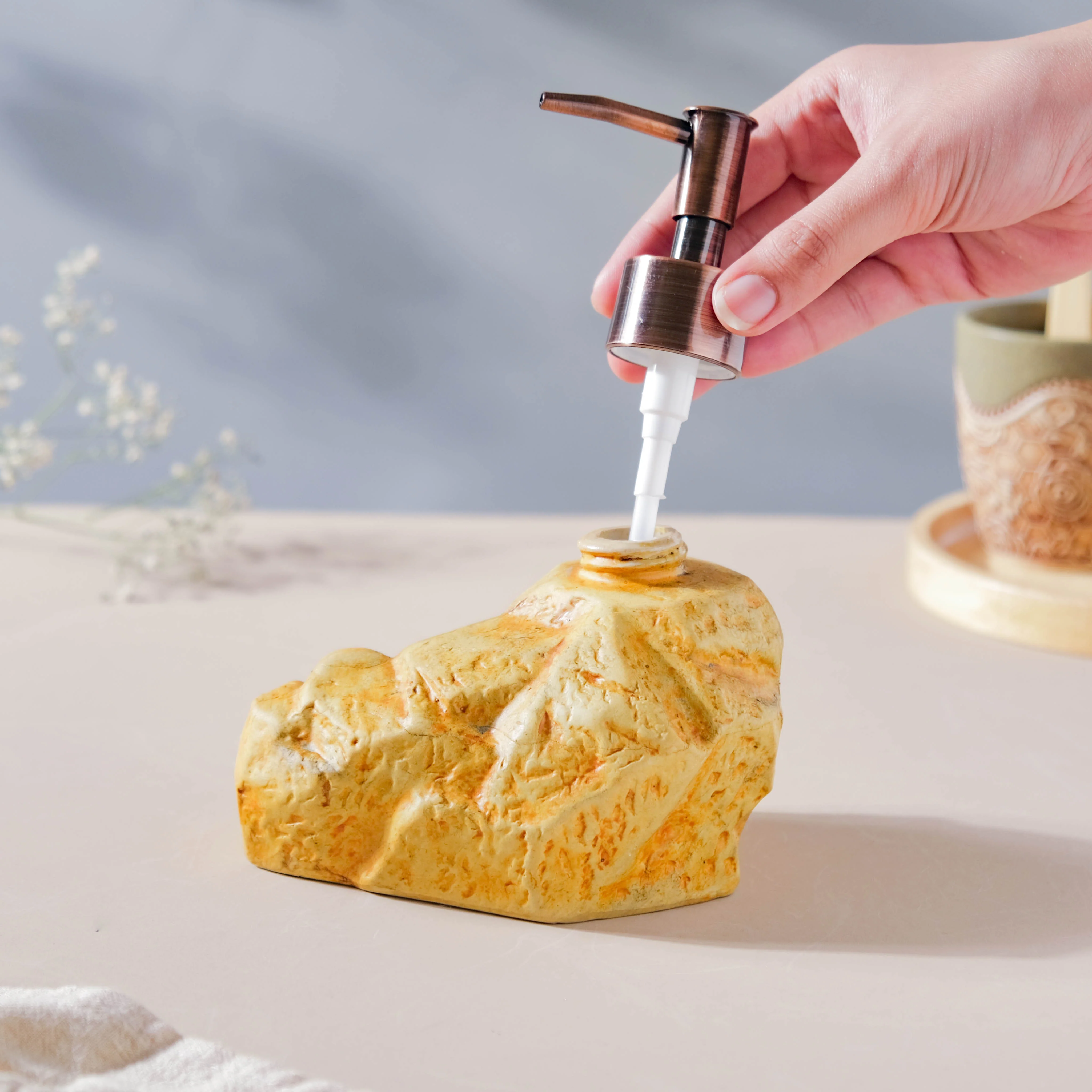 Coralie Orange Stone Dispenser With Nozzle 300ml - Image 7
