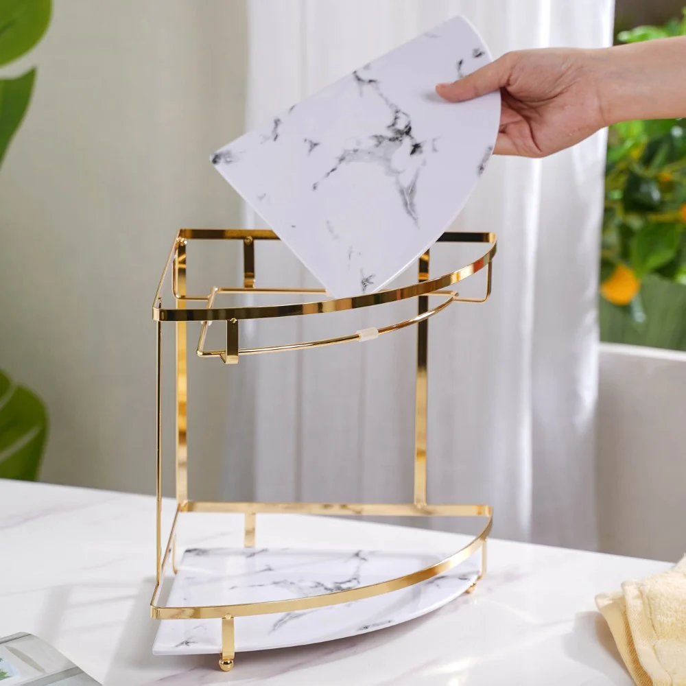 Corner Storage Rack Double Decker - Image 2