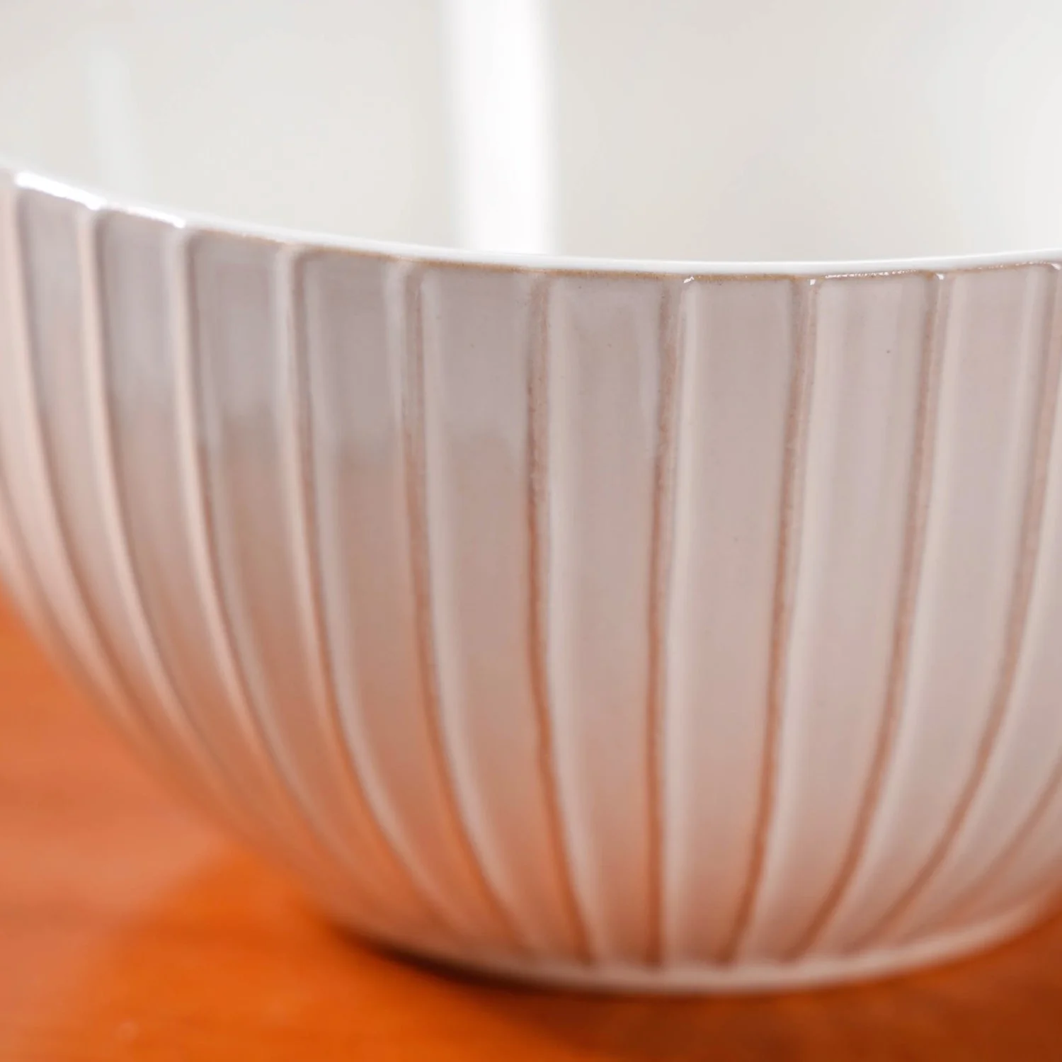 Costola Ceramic Serving Bowl Set Of 4 Off White 650ml - Image 8