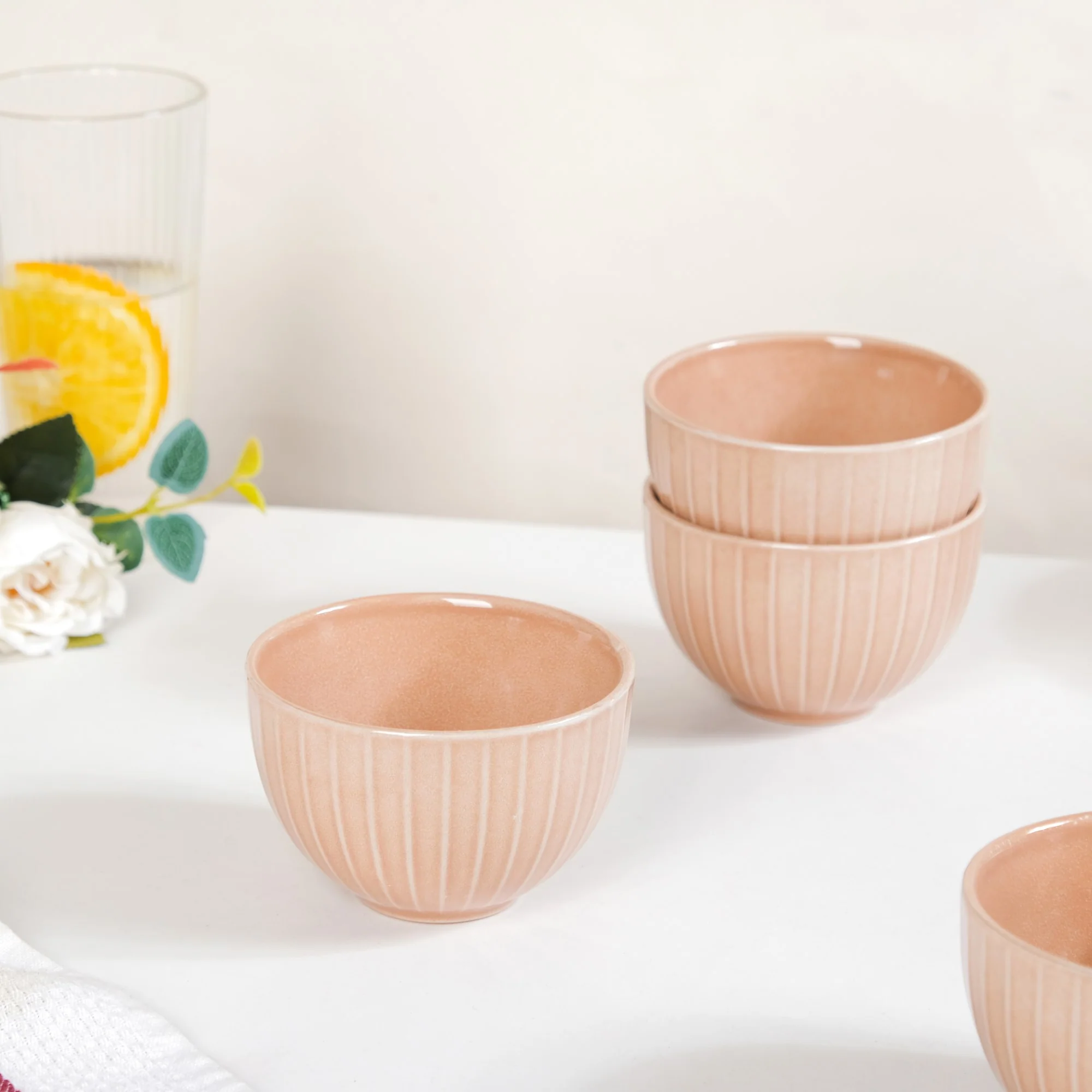 Costola Ceramic Small Bowl Set Of 6 250ml - Image 2