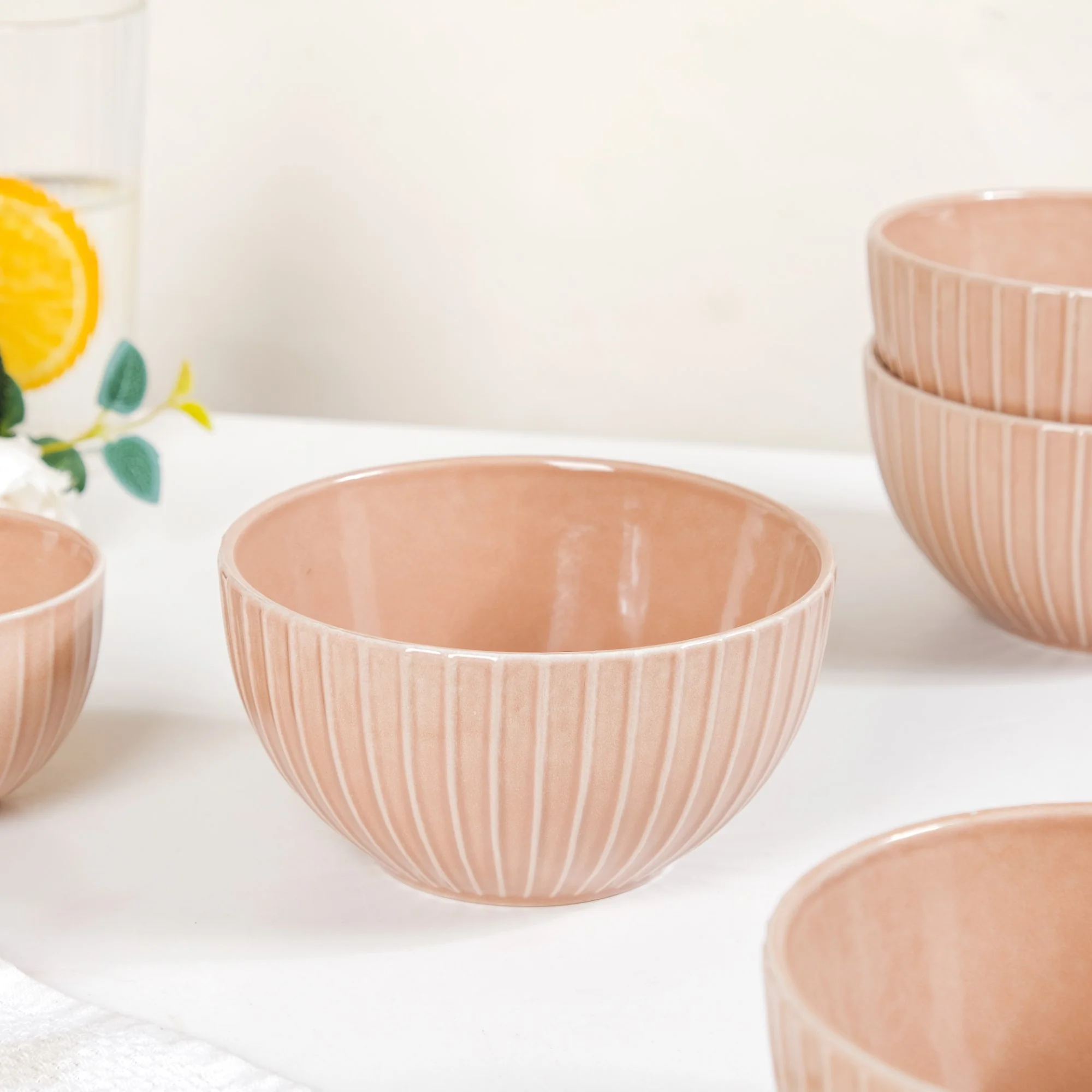 Costola Serving Bowls Set Of 4 Beige 650ml - Image 2