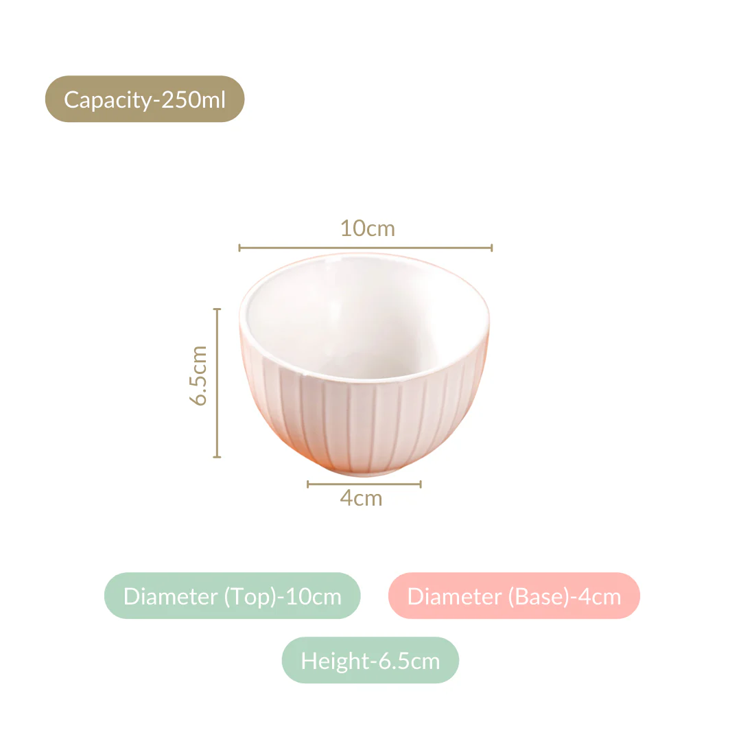 Costola Small Bowl Off White Set Of 6 250ml - Image 4