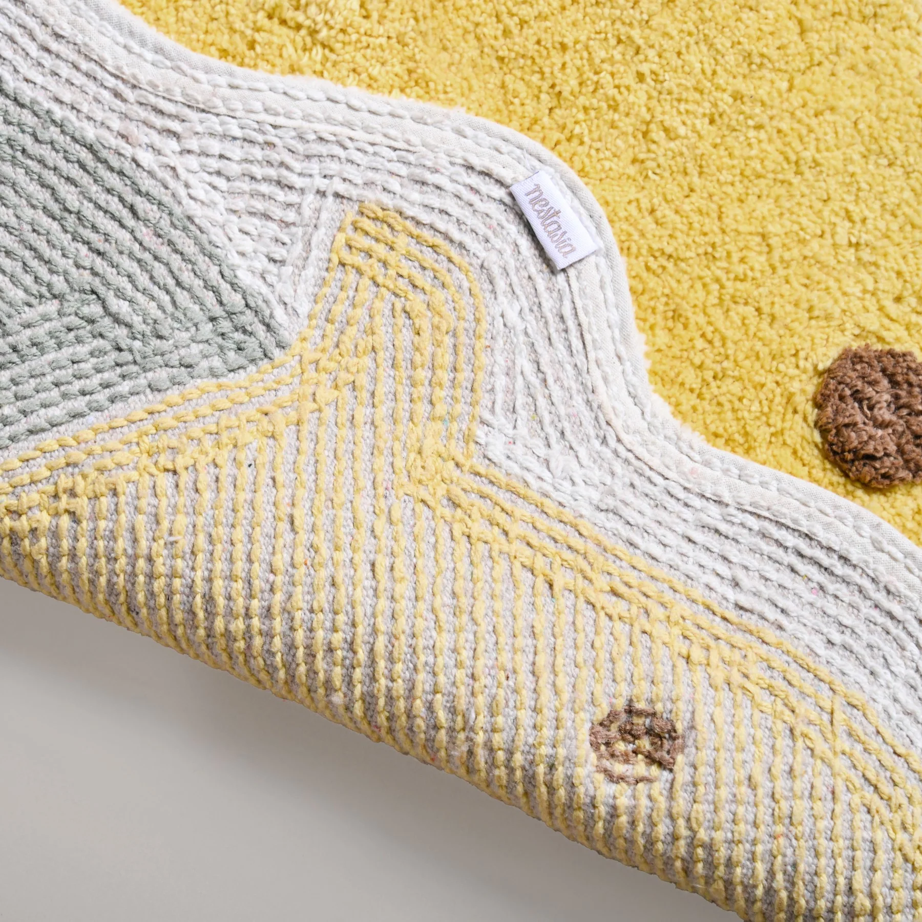 Anti Slip Lemon Cotton Floor Mat 76x56cm - Image 6