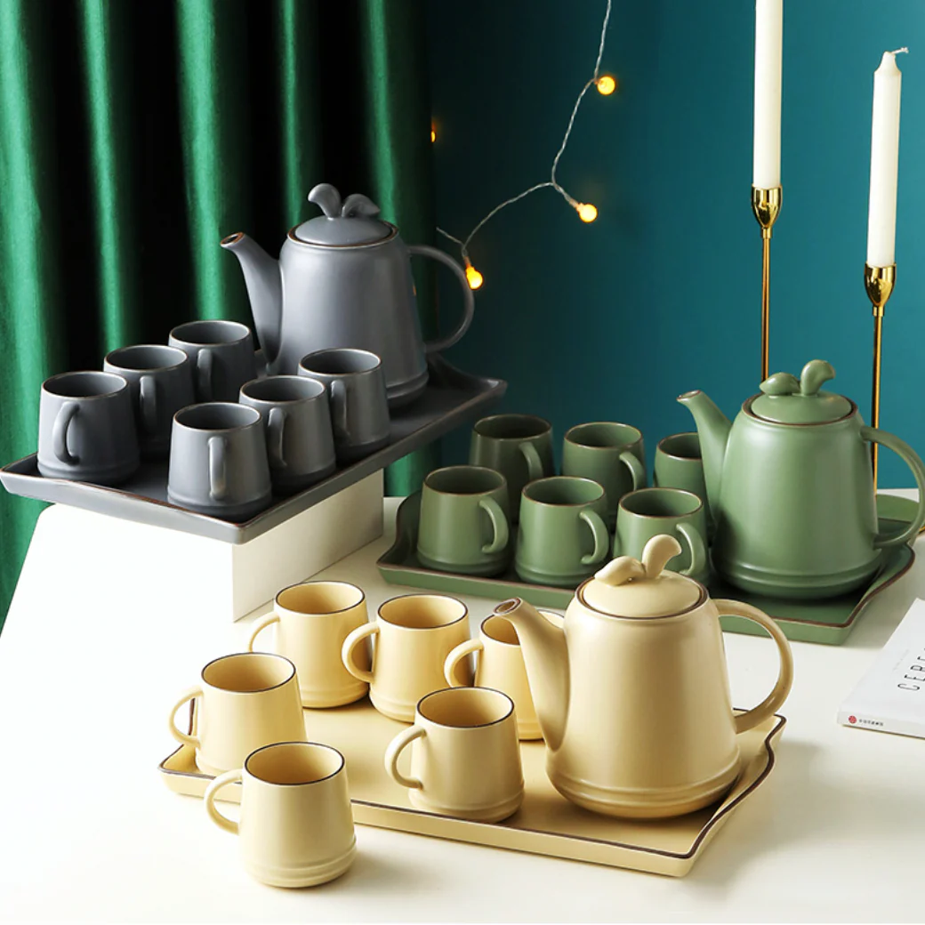 Crème De La Crème Ceramic Teaware Set Of 6 - Image 6