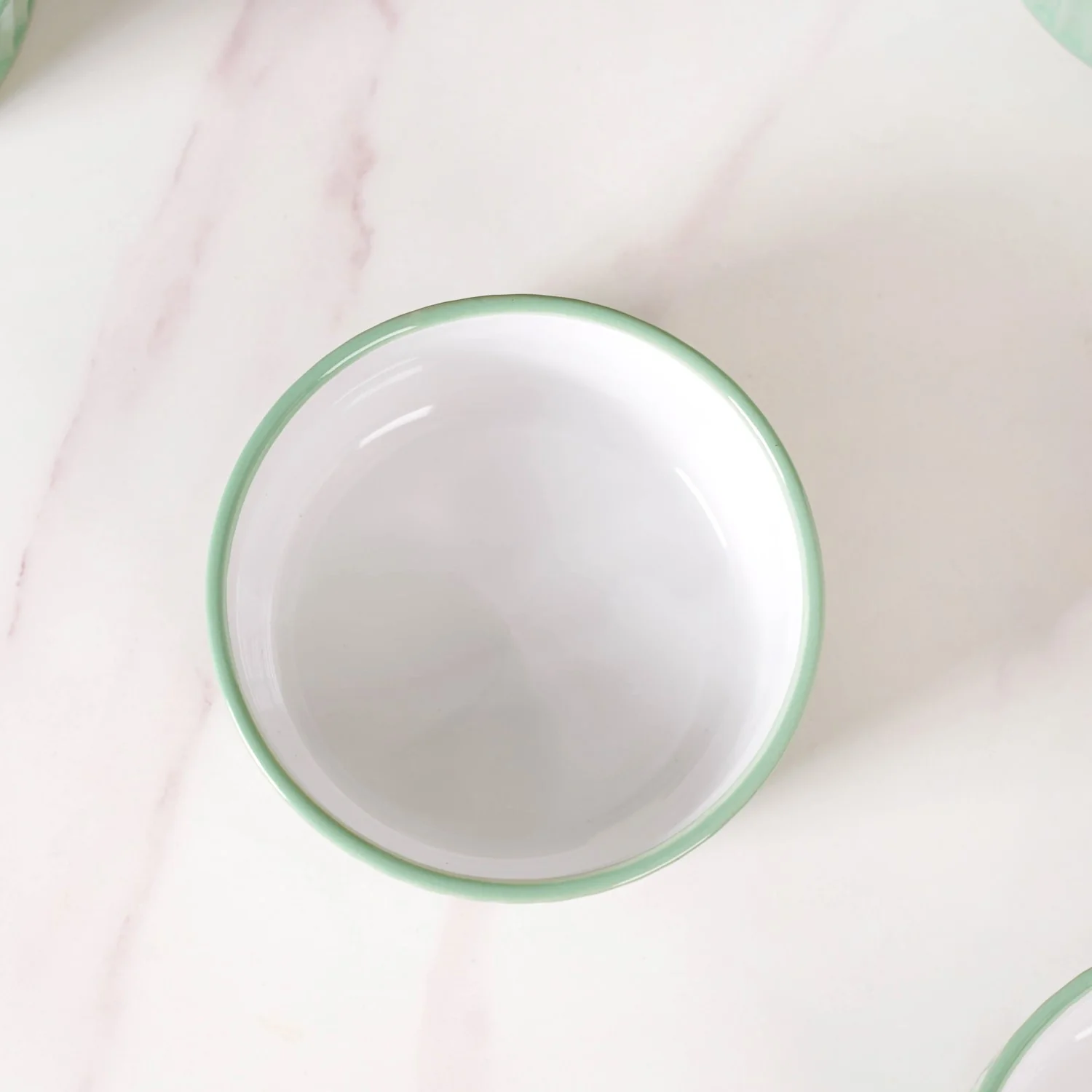 Cresta Ceramic Snack Bowl Set Of 6 Green 400ml - Image 7