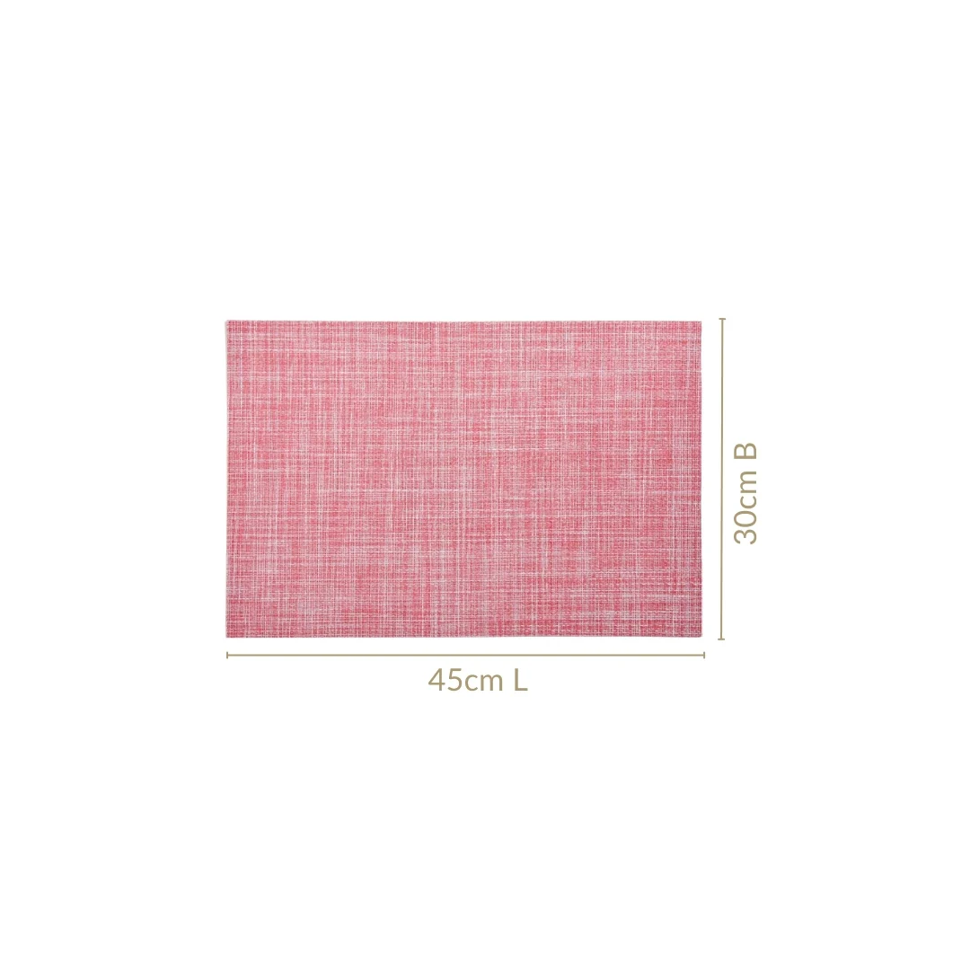 Crosshatch Red Placemat Set Of 6 - Image 4