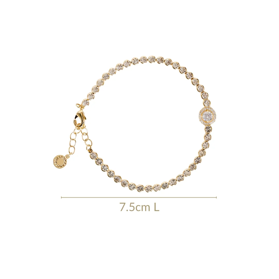 Crowned Charm Gold Chain Bracelet - Image 3