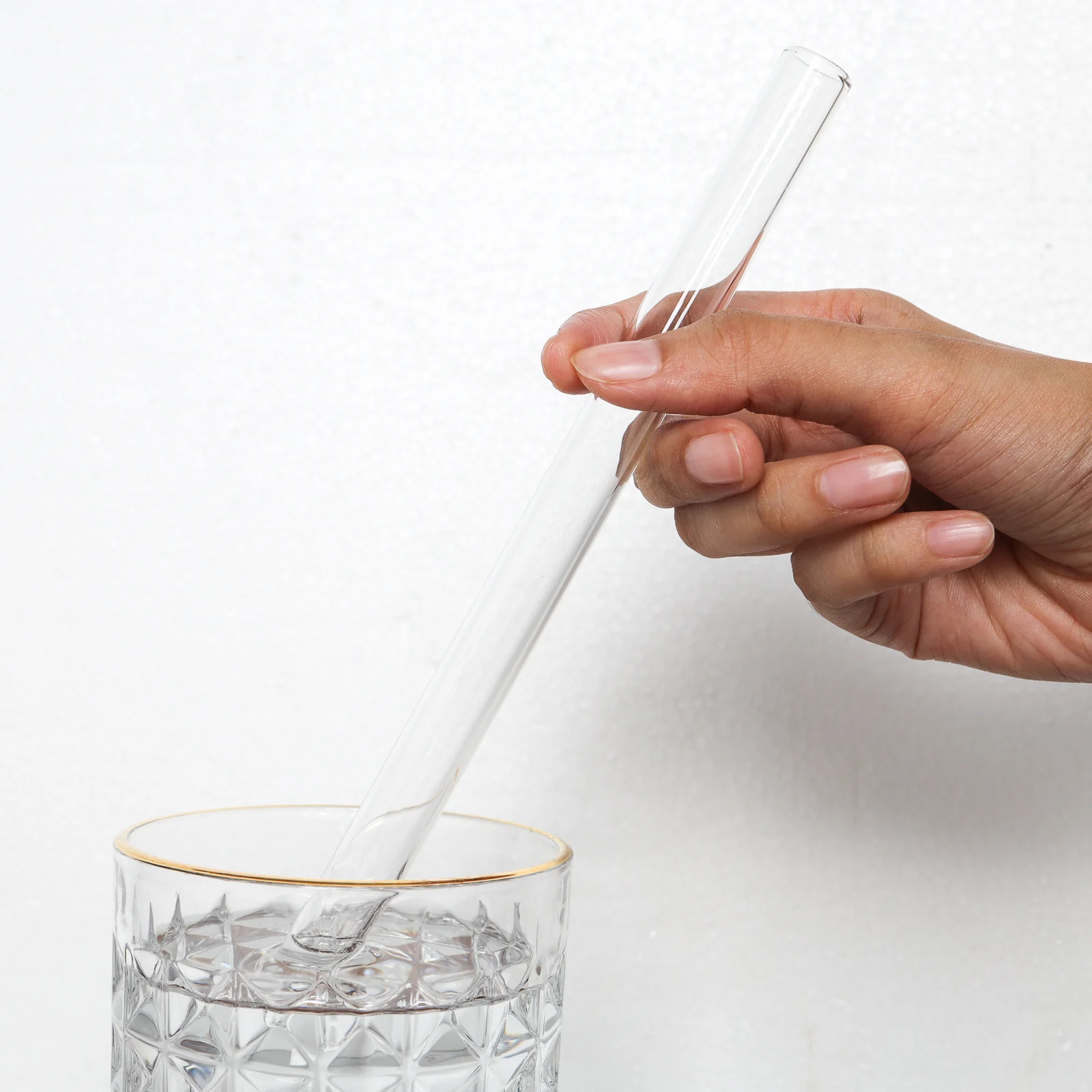 Crystal Clear Glass Straw Set of 3 - Image 9