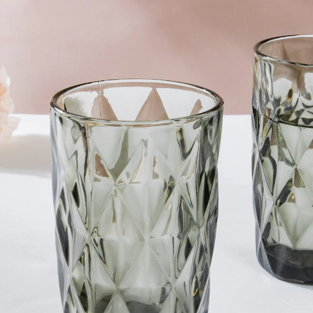 Crystal Tumbler Grey Large Set Of 6 350 ml - Image 5