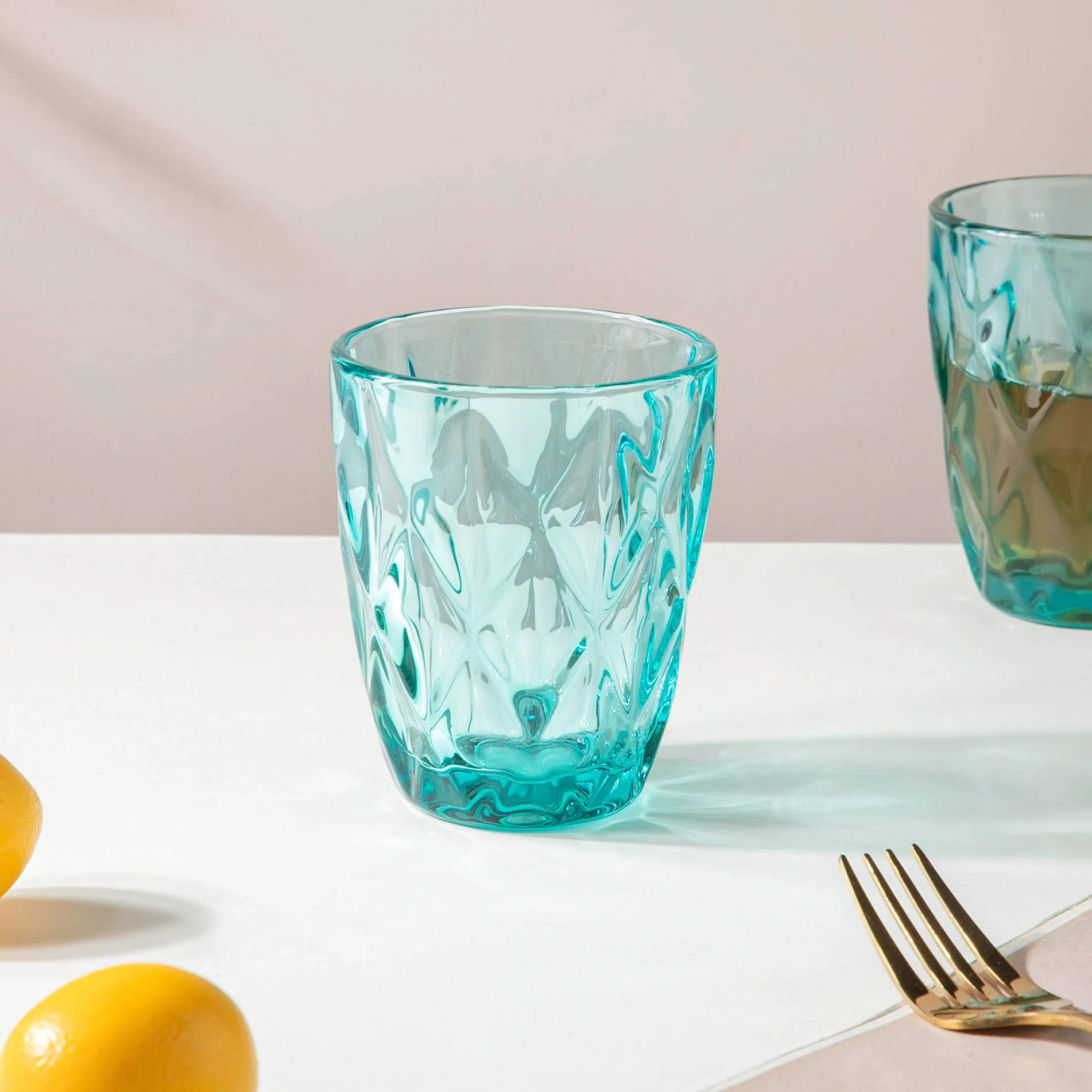 Crystal Tumbler Teal Set Of 6 250 ml - Image 6