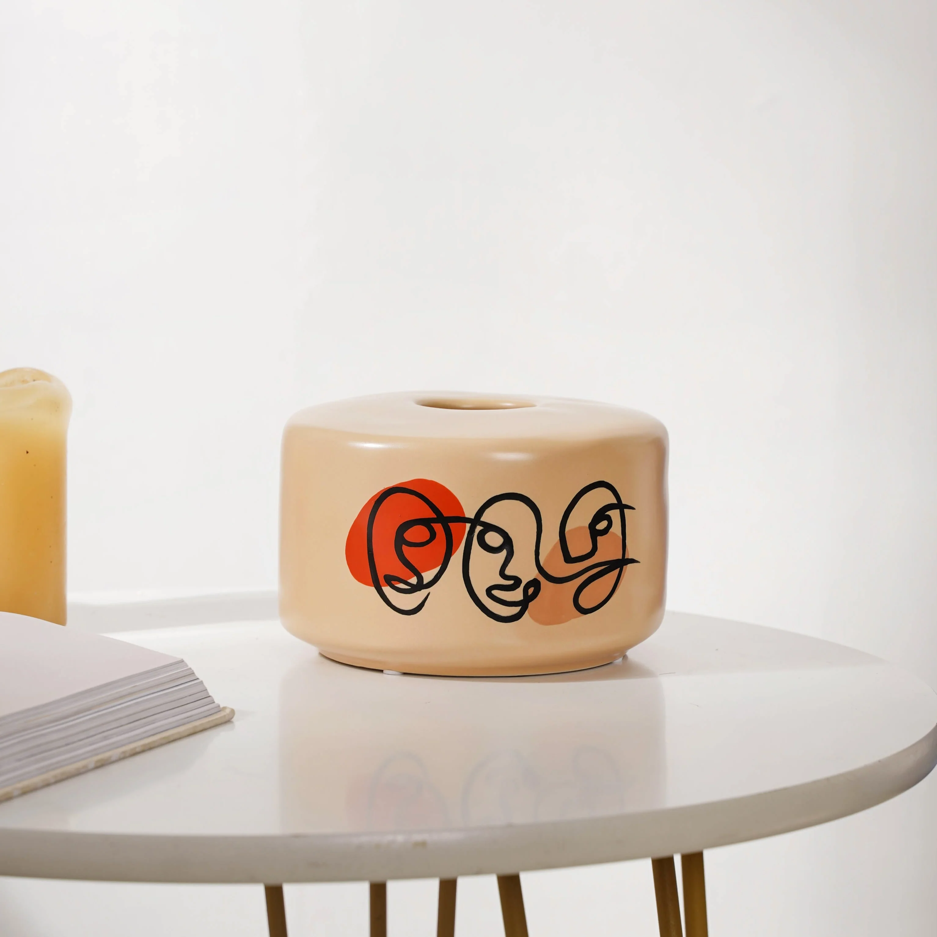 Cylindrical Ceramic Pot - Image 2
