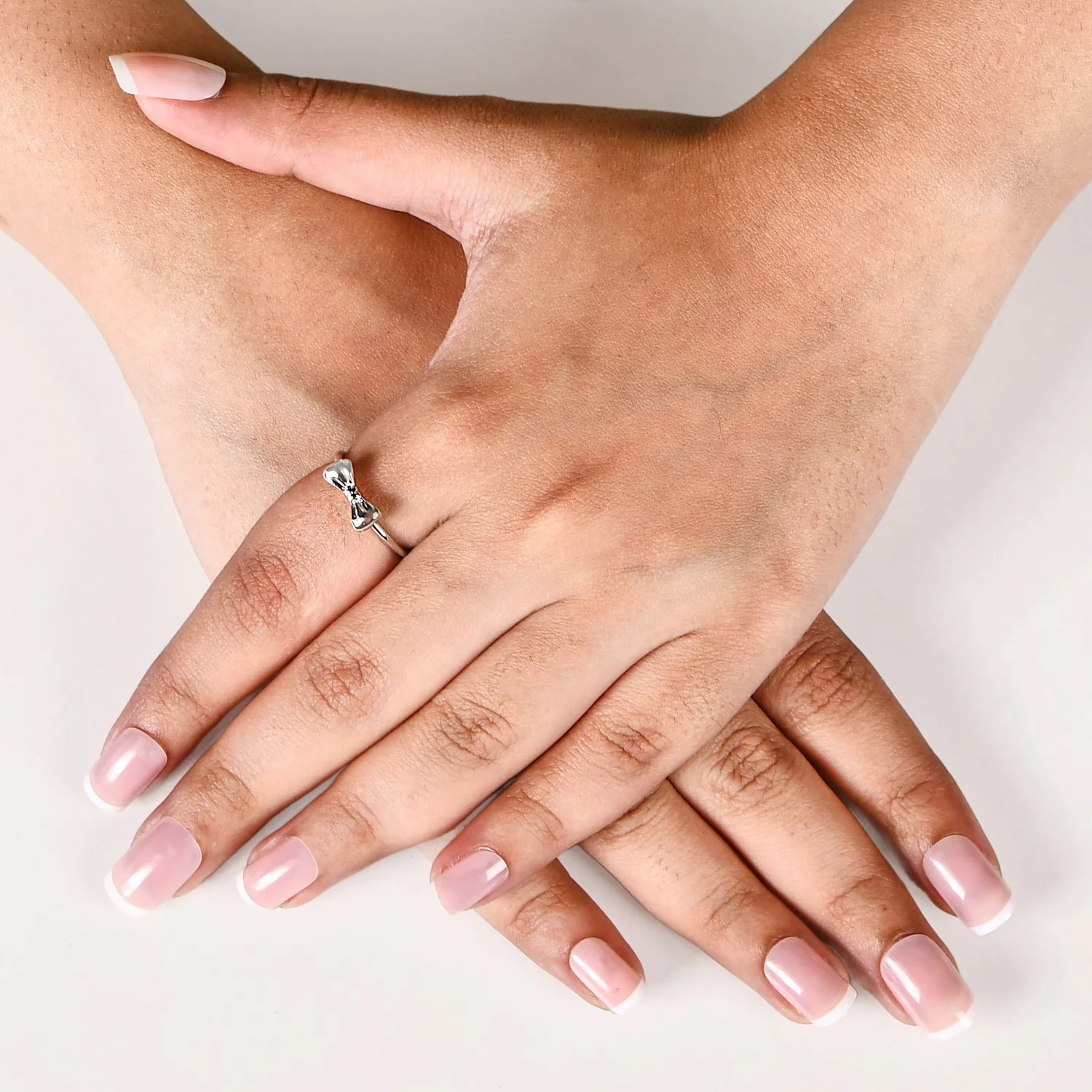 Dainty Silver Bow Statement Ring - Image 2