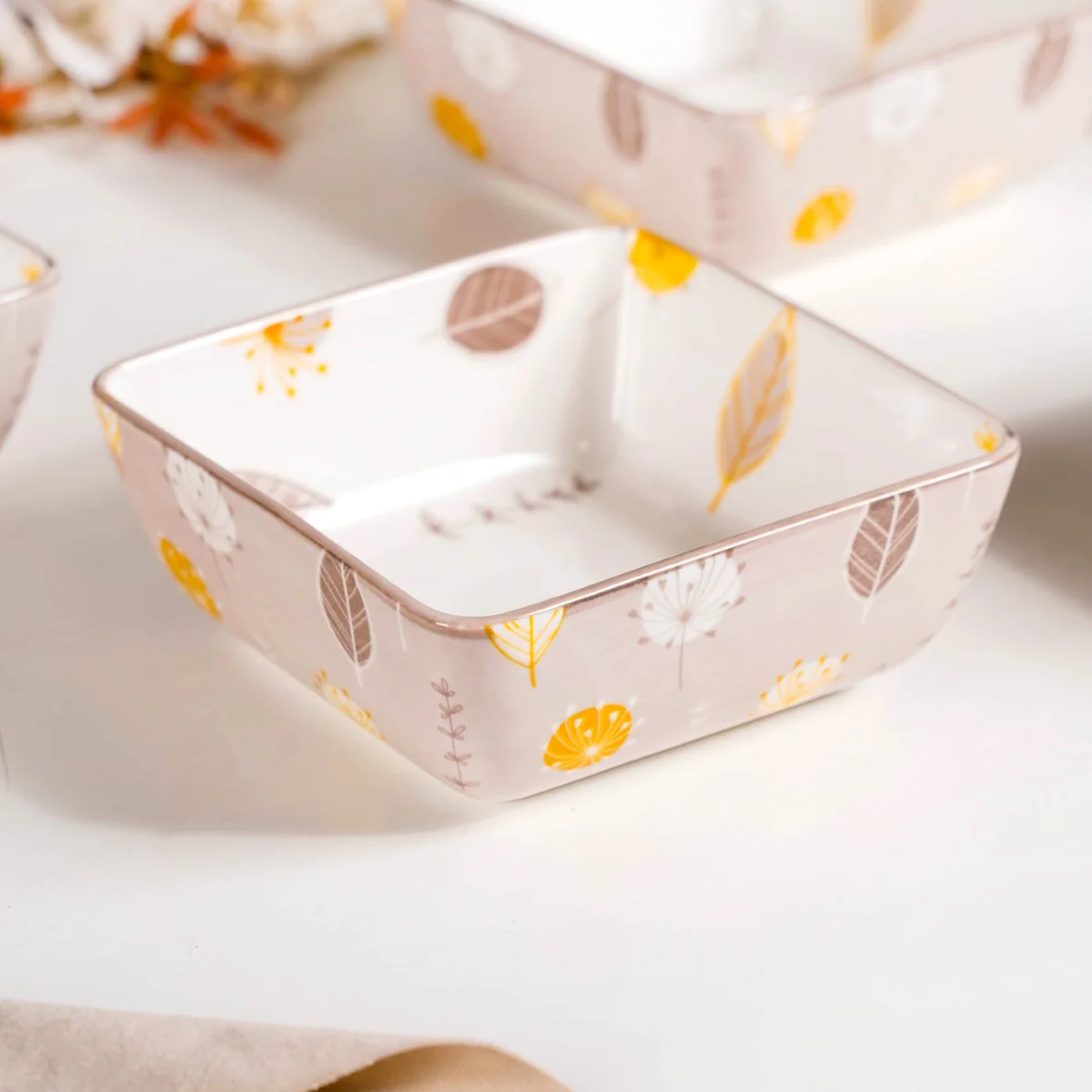 Dandelion Square Snack Bowl Set Of 4 600ml - Image 4