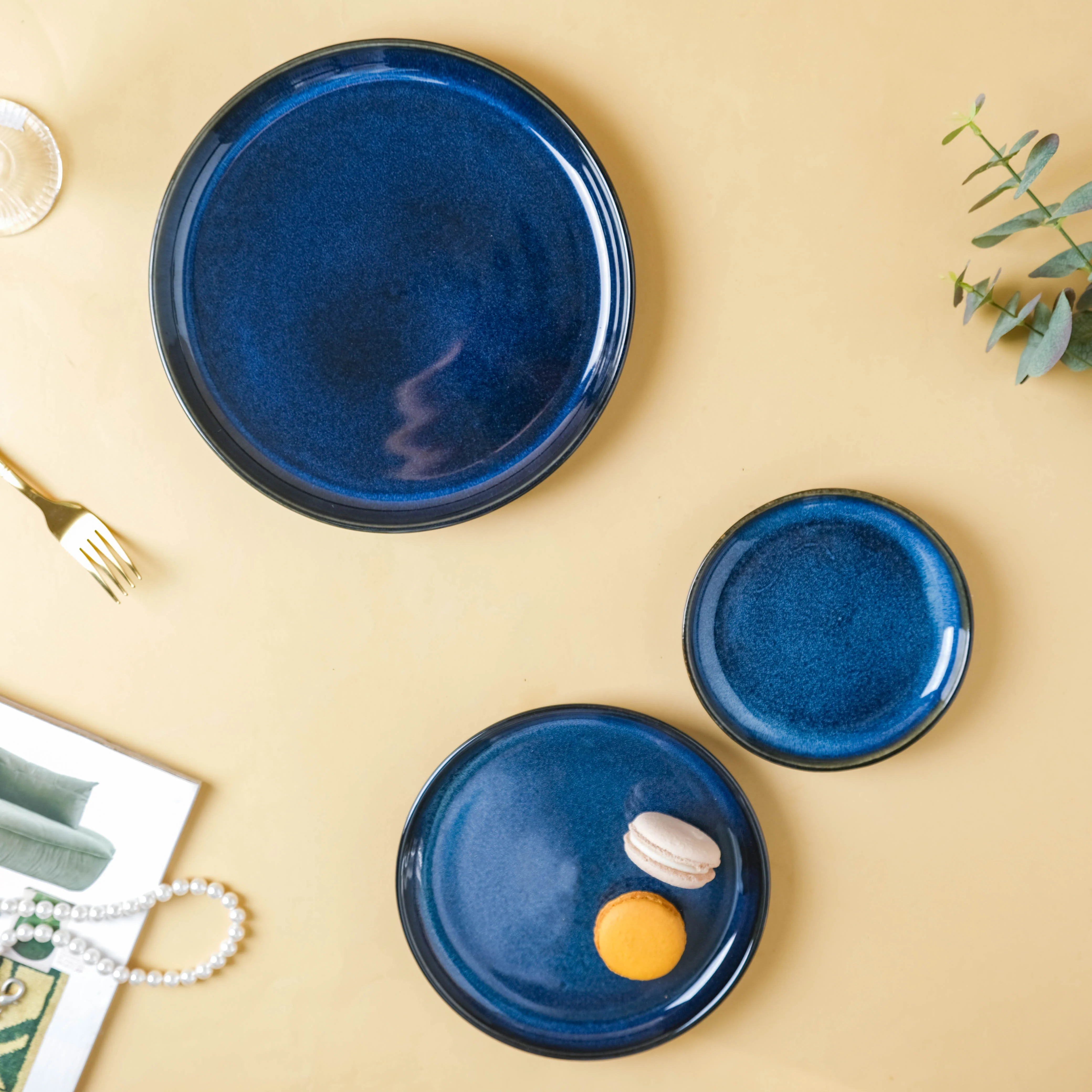 Dark Blue Dinner Plate - Image 7
