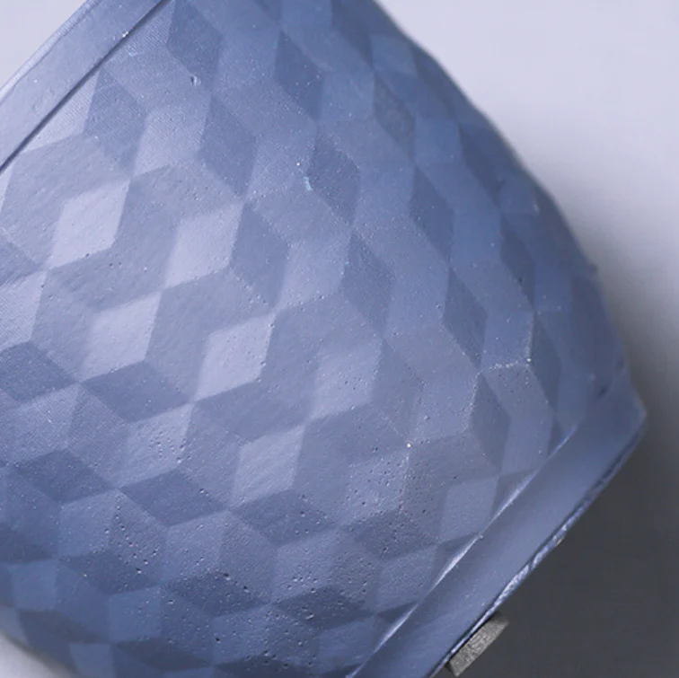 Dark Toned Hexagonal Pattern Pot - Image 12