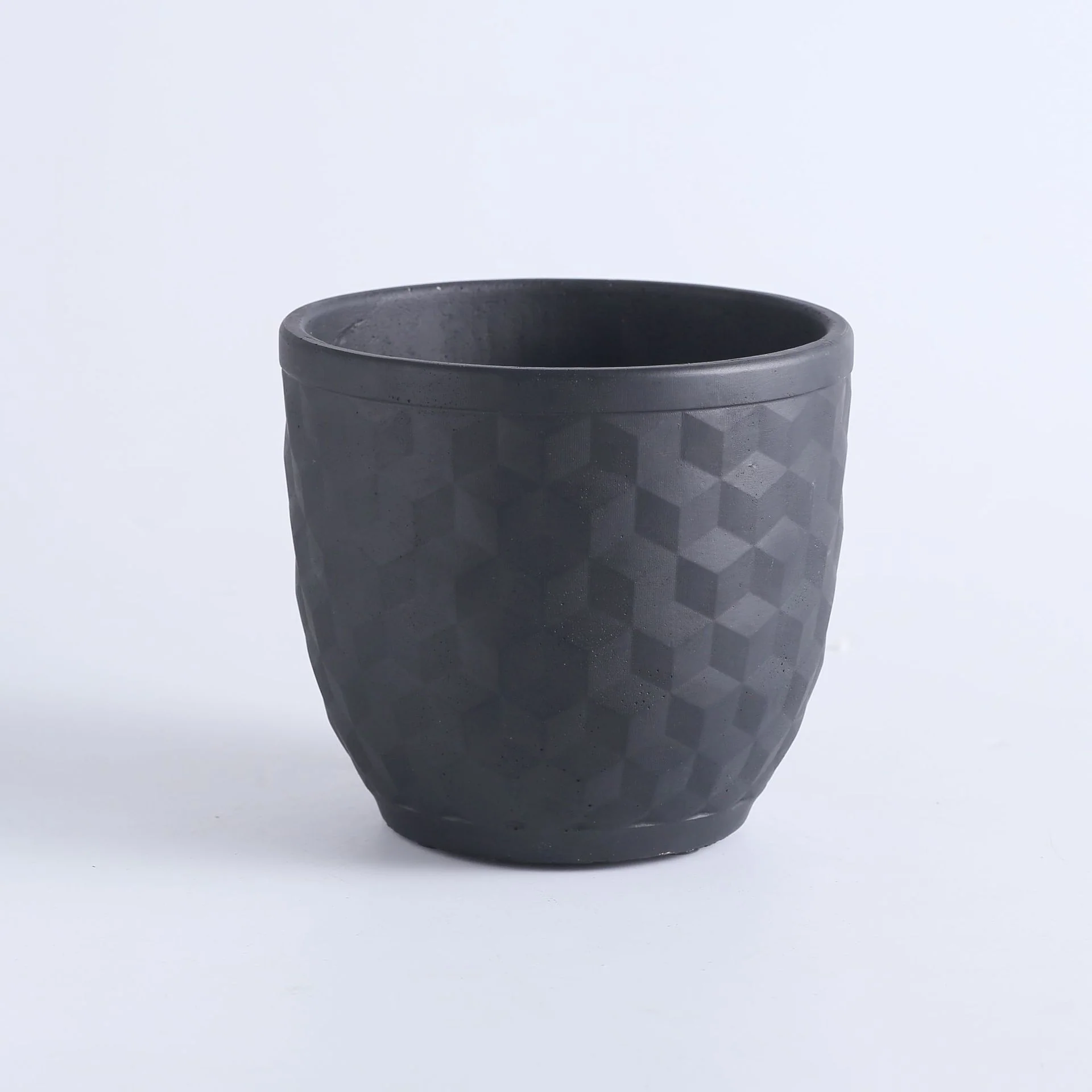 Dark Toned Hexagonal Pattern Pot - Image 5