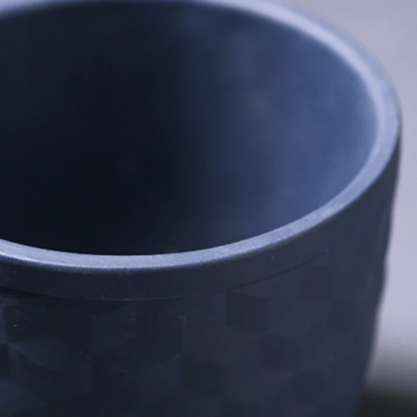 Dark Toned Hexagonal Pattern Pot - Image 7