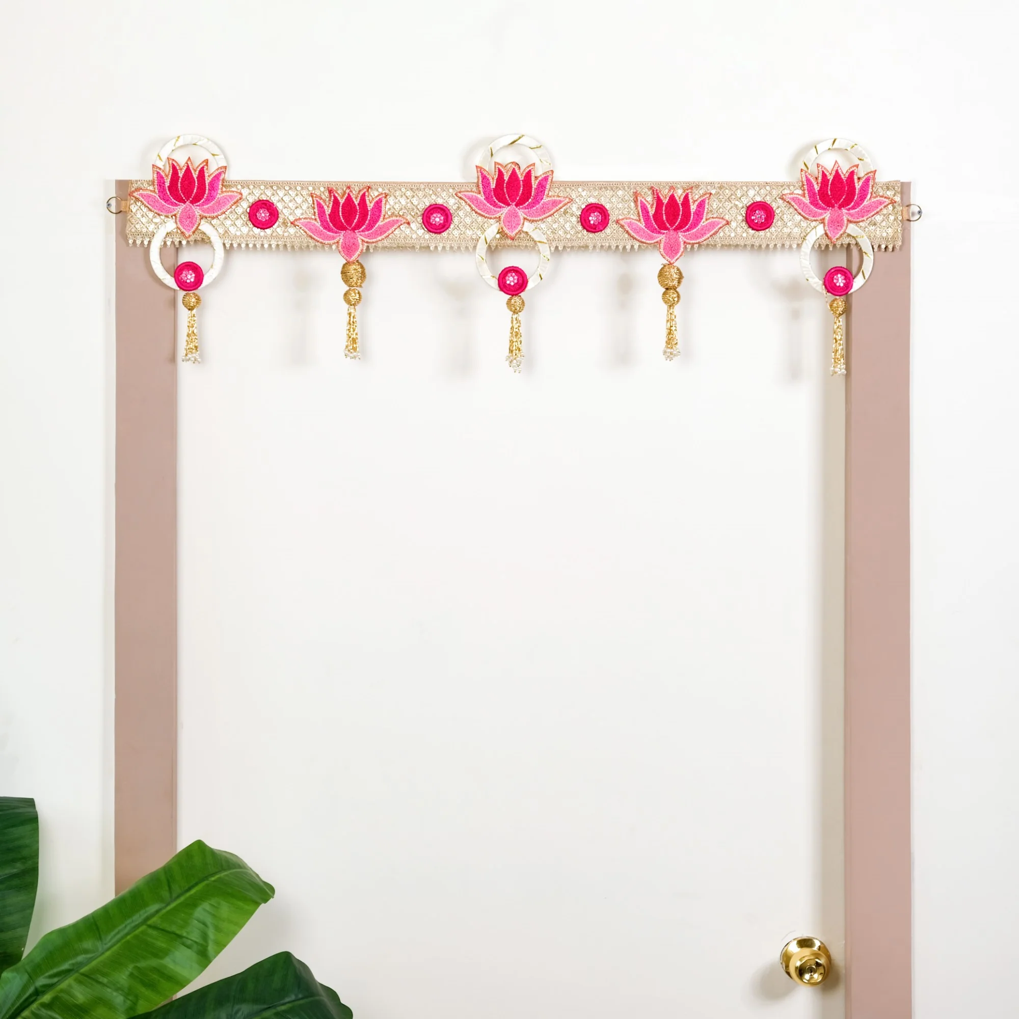 Decorative Lotus Wall Hanging Toran For Diwali - Image 8