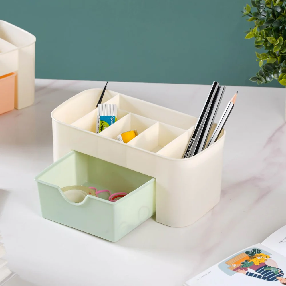 Desk Organizer With Drawer Beige - Image 12