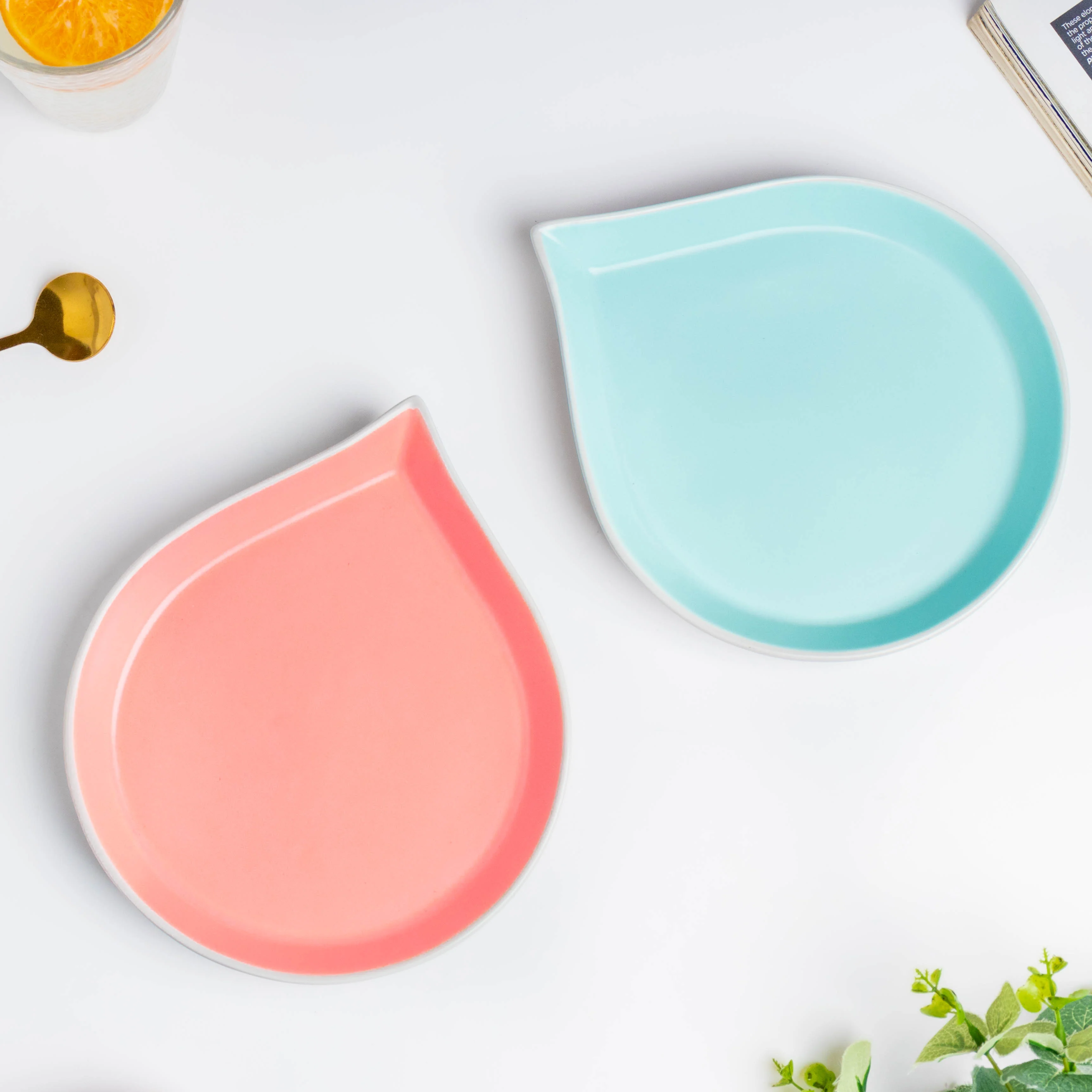 Dew Pink And Blue 19 Piece Pasta Snack Set For 6 - Image 13
